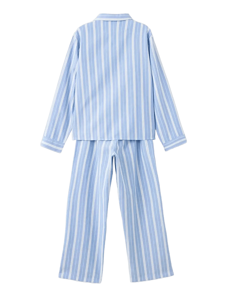 Mango - Striped pyjama set - pyjamassæt - medium blue - 1