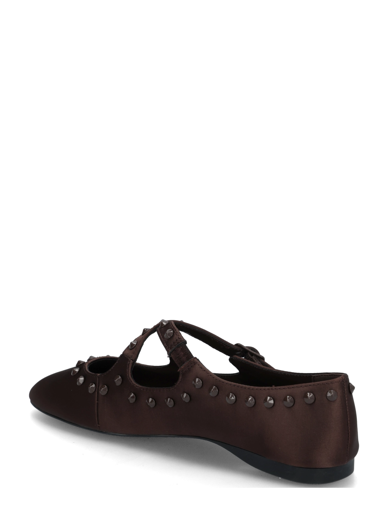 Mango - Satin studded ballerinas - dark brown - 1