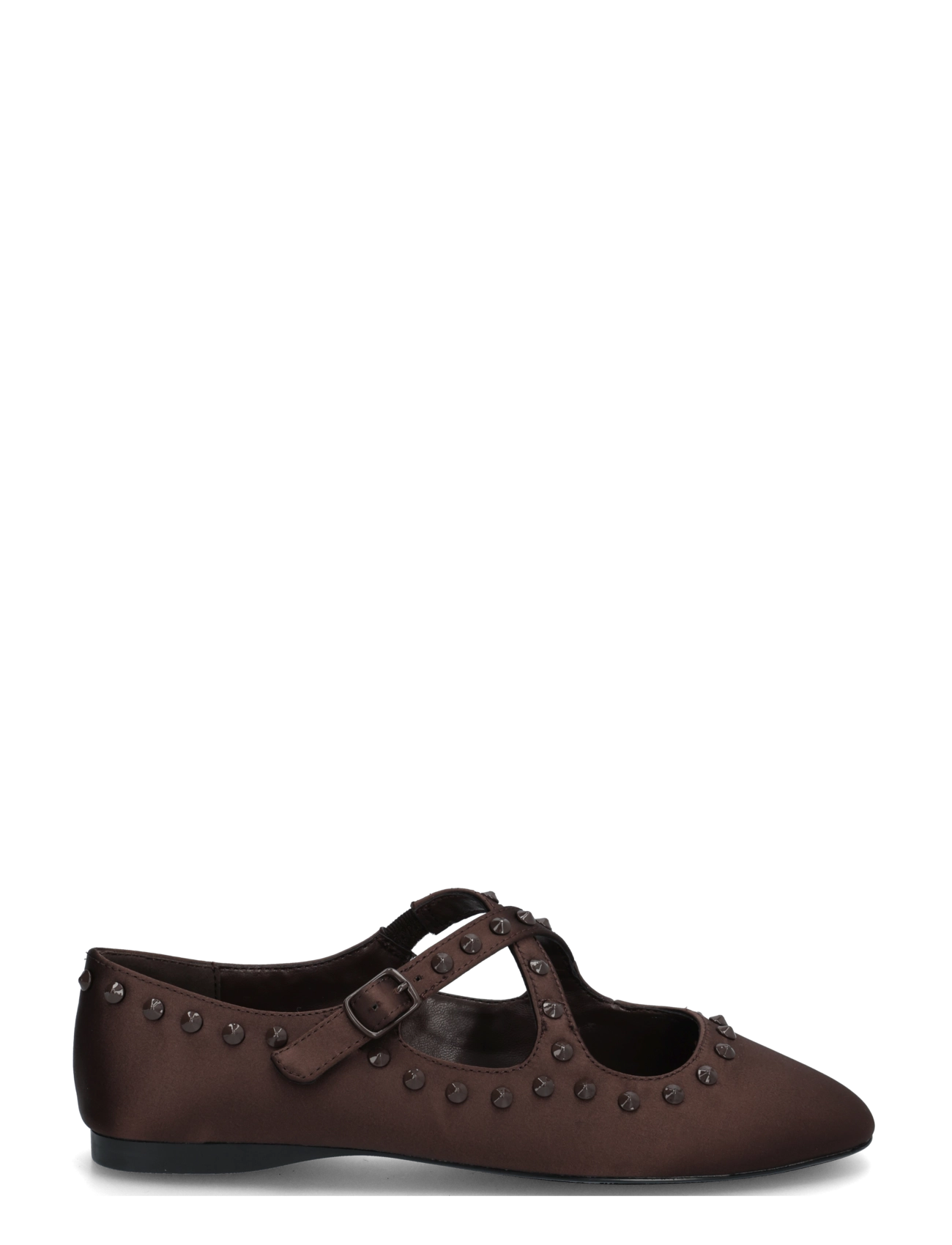 Mango - Satin studded ballerinas - dark brown - 2