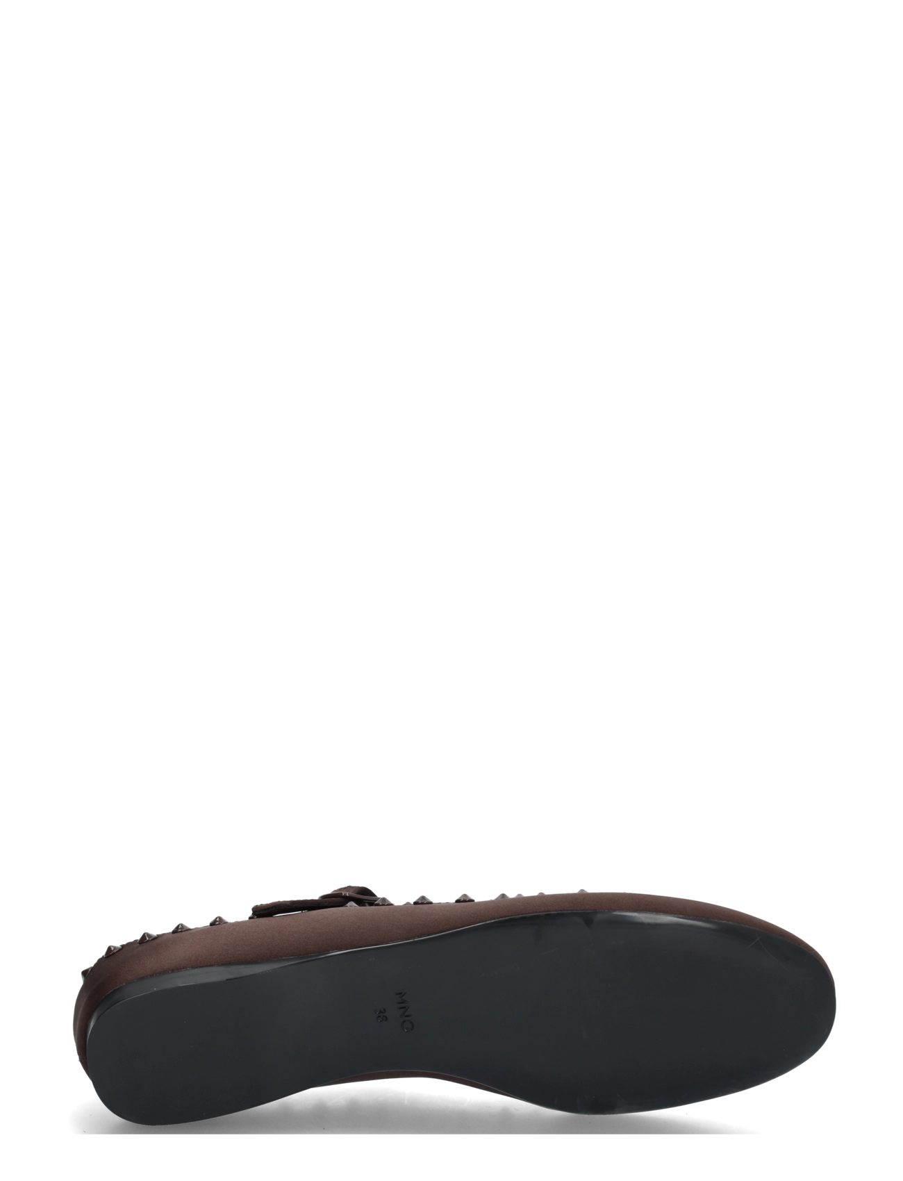 Mango - Satin studded ballerinas - dark brown - 4