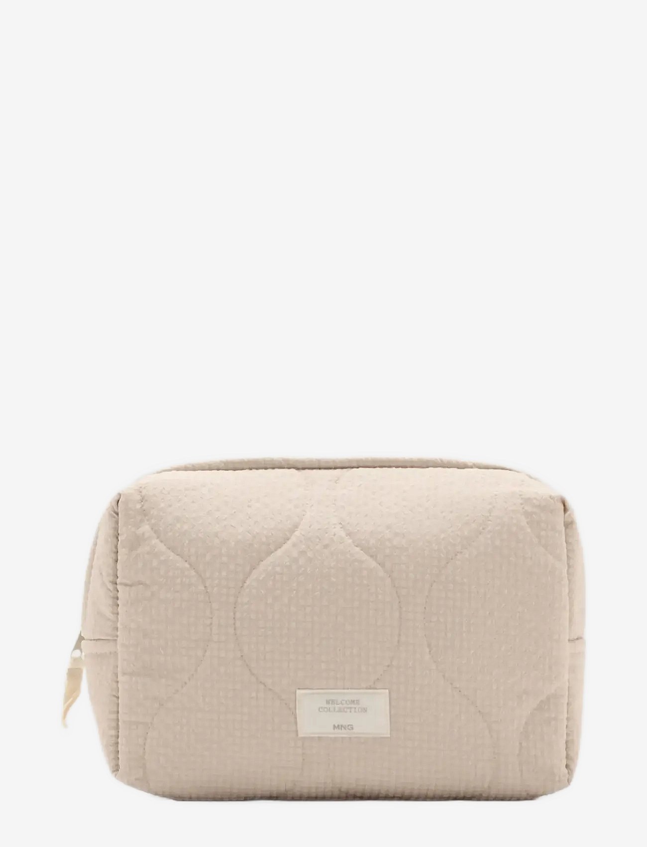 Mango Decorative Stitching Vanity Case - Beige - ONE SIZE