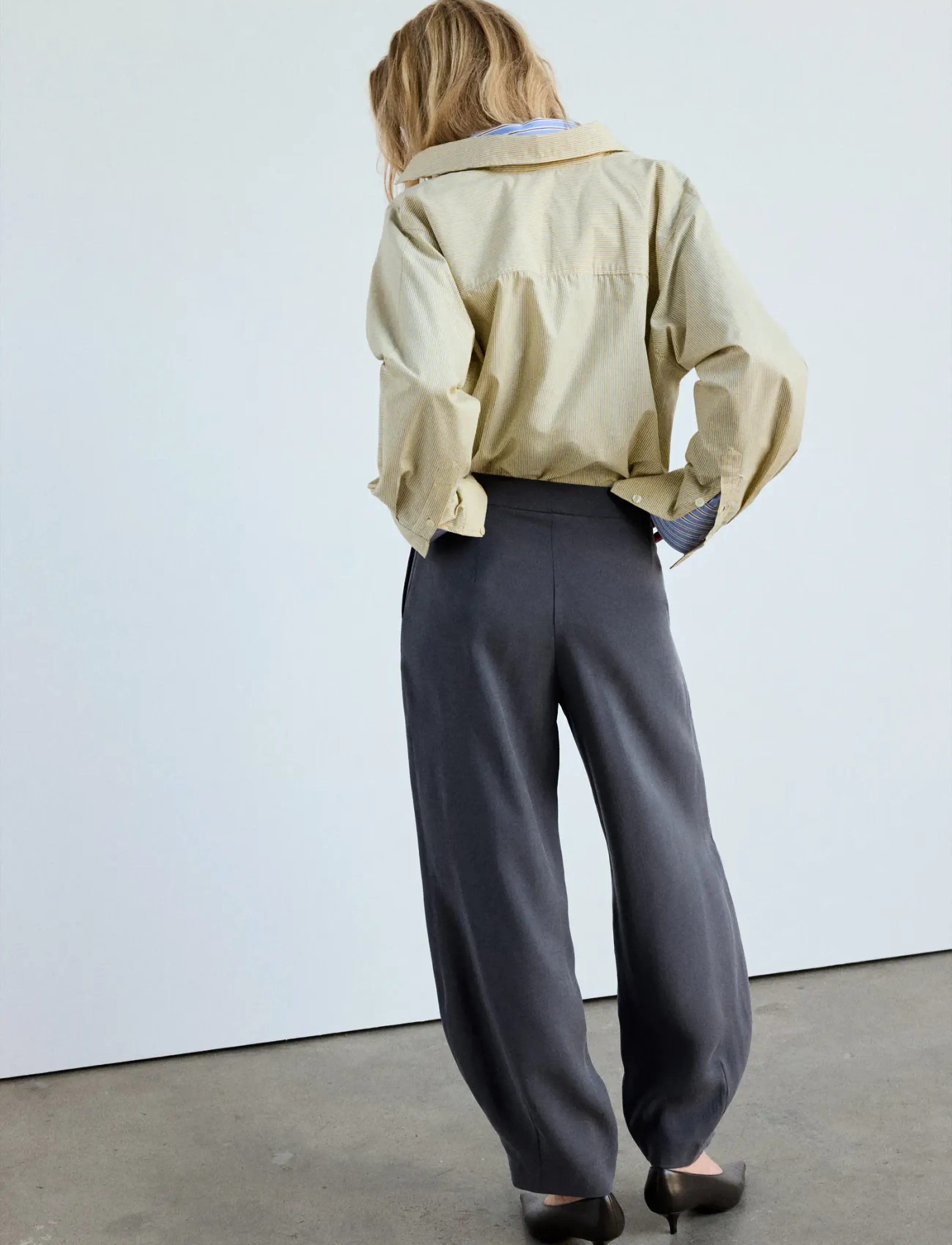 Mango - Modal balloon trousers - barrel-bukser - charcoal - 3