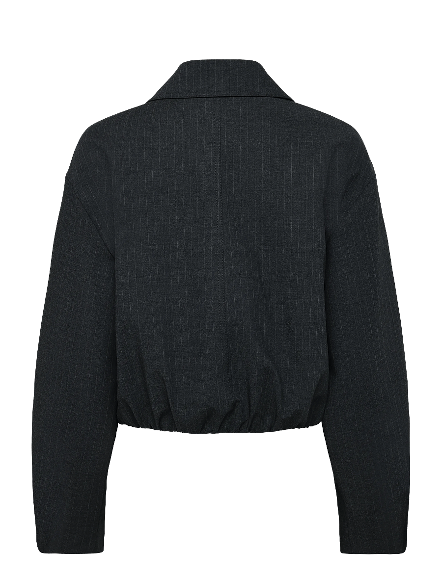 Mango - Pinstripe bomber jacket - vårjackor - grey - 2