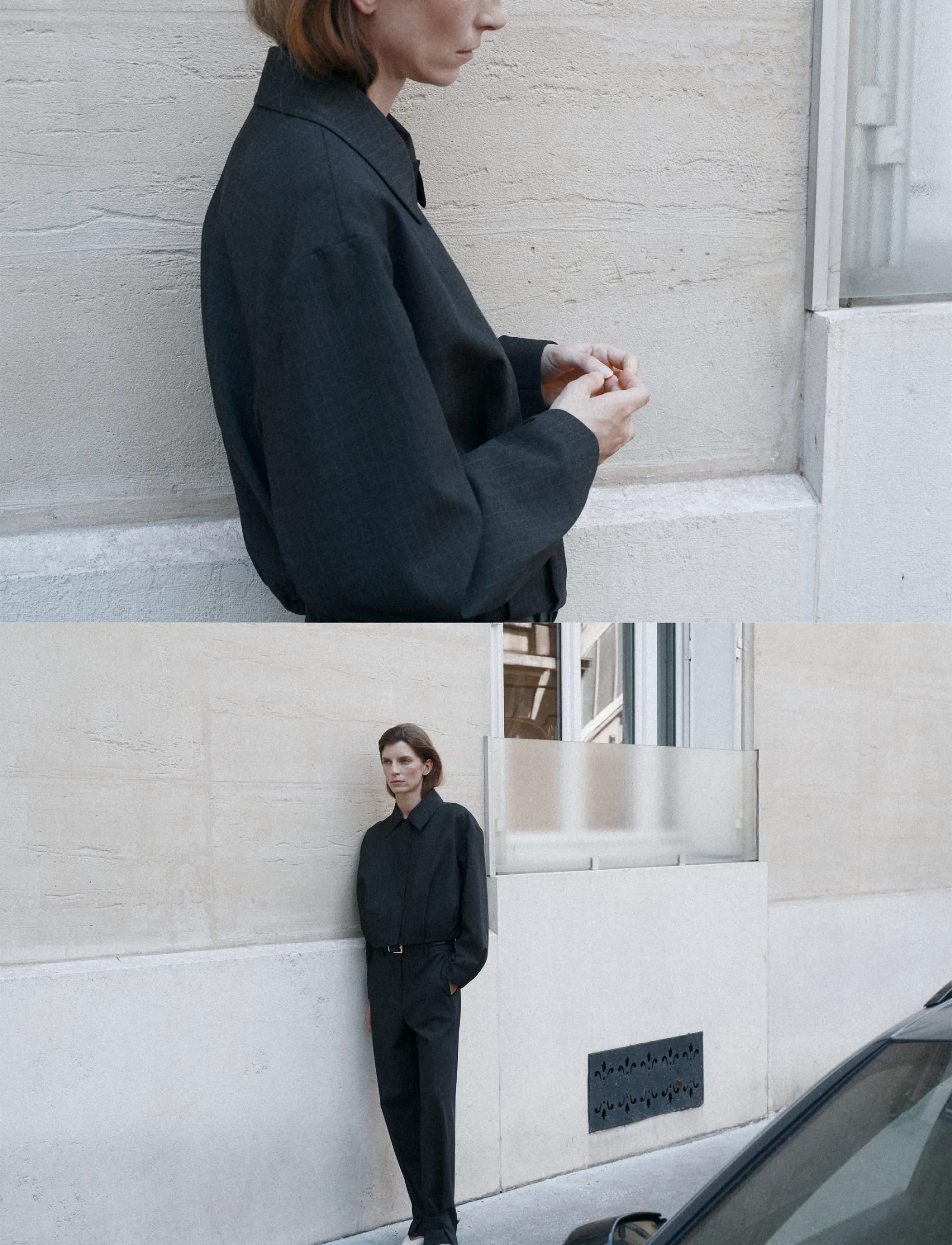 Mango - Pinstripe bomber jacket - vårjackor - grey - 3