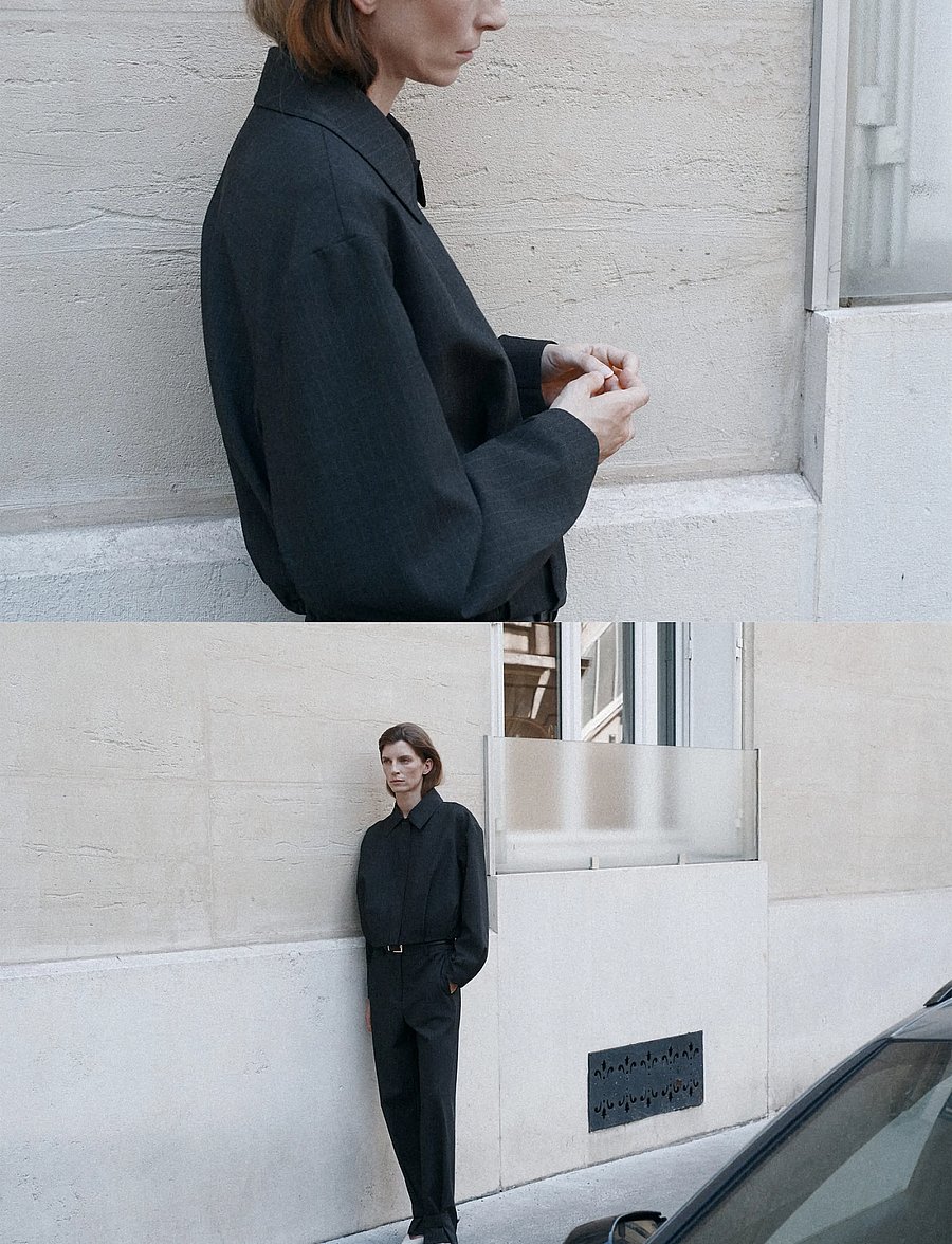 Mango - Pinstripe bomber jacket - vårjackor - grey - 3