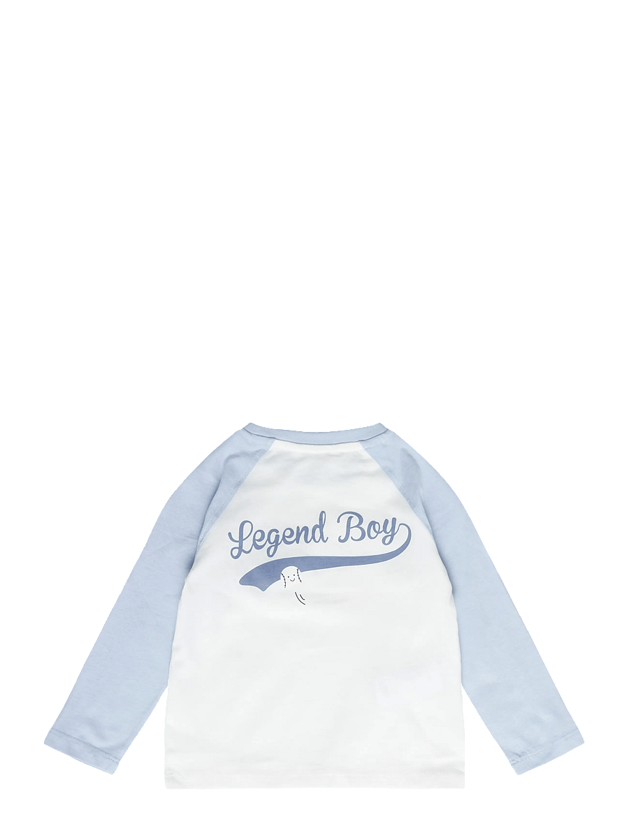 Mango - Contrast raglan T-shirt - långärmade t-shirts - lt-pastel blue - 1