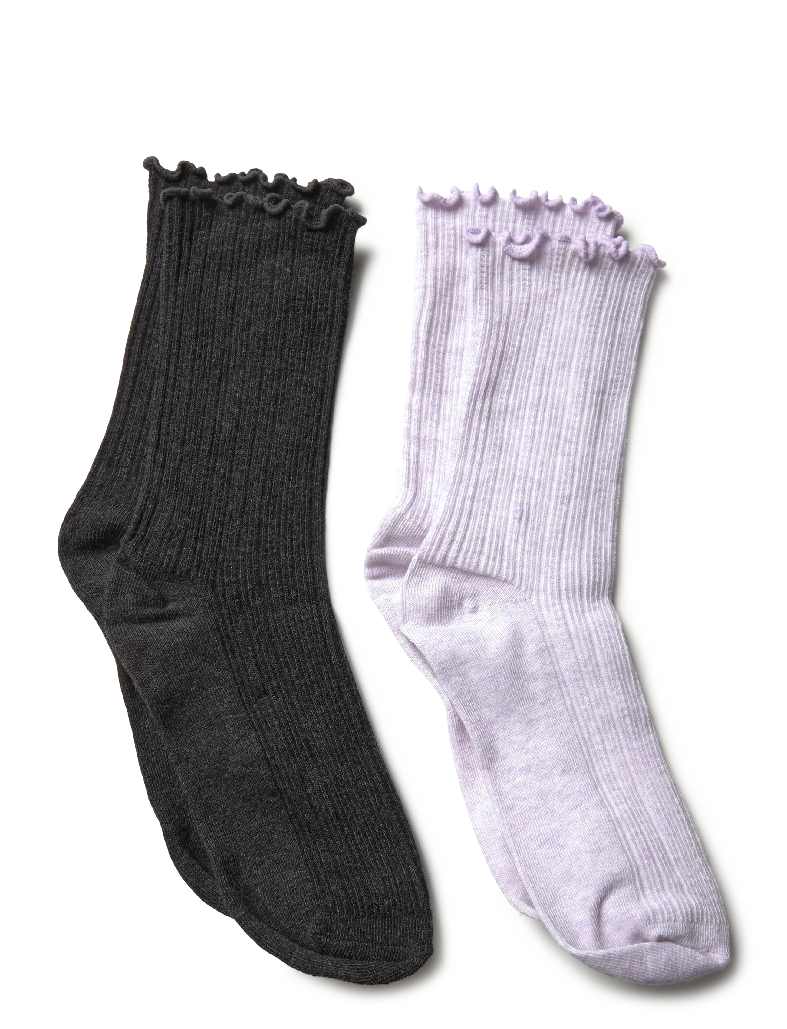 Mango - 2 pack ribbed socks - strømper - lt-pastel purple - 1