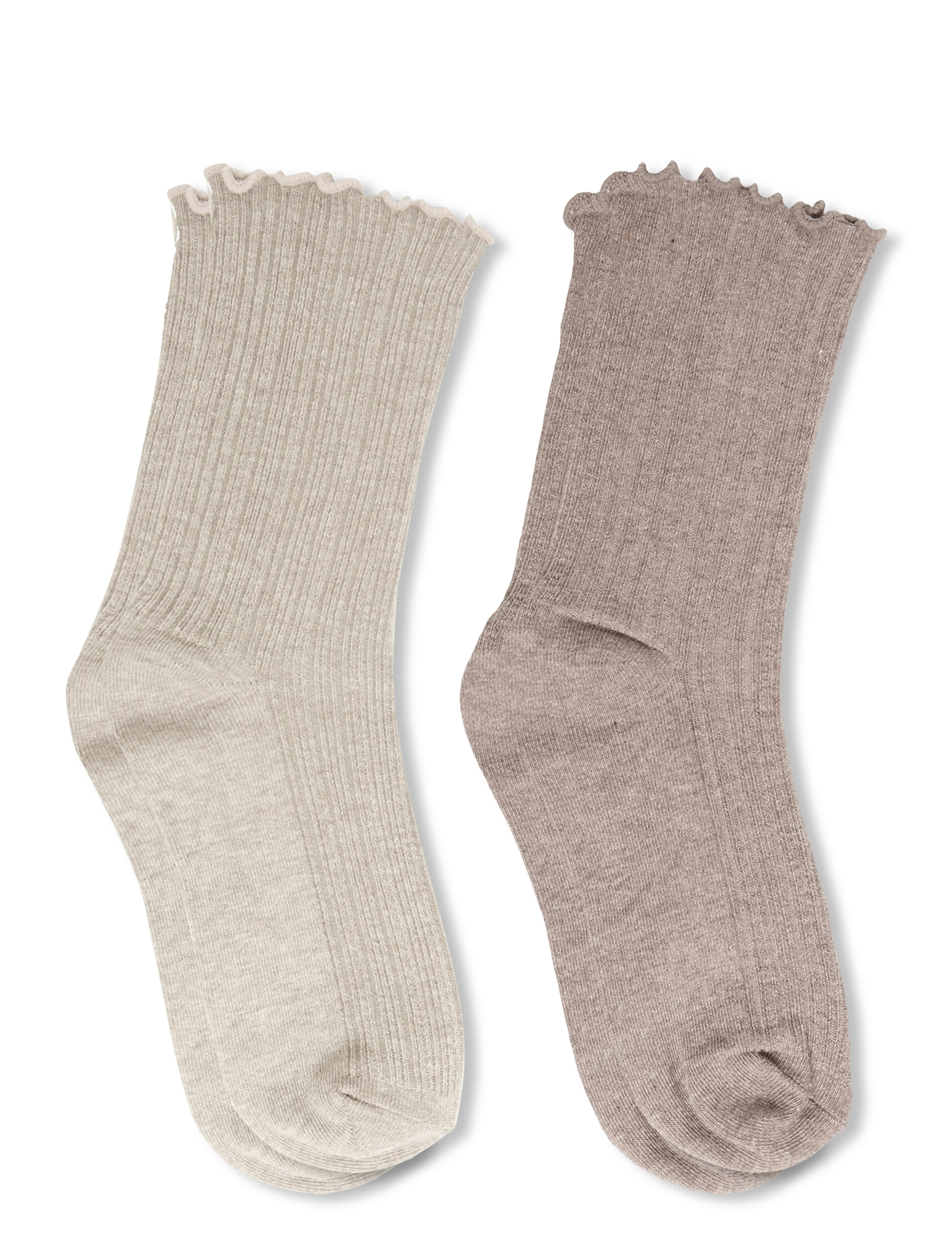 Mango - 2 pack ribbed socks - medium brown - 1