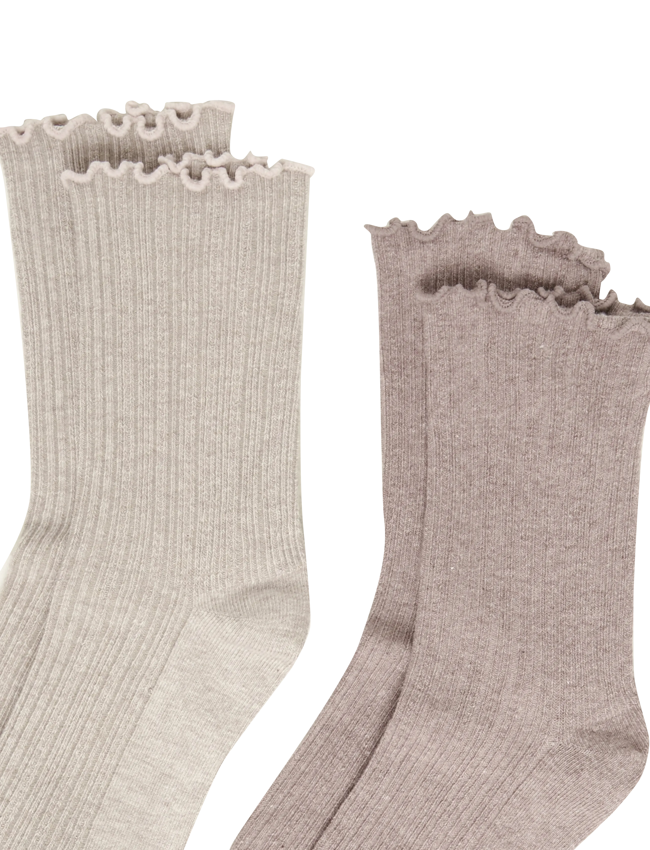 Mango - 2 pack ribbed socks - medium brown - 2