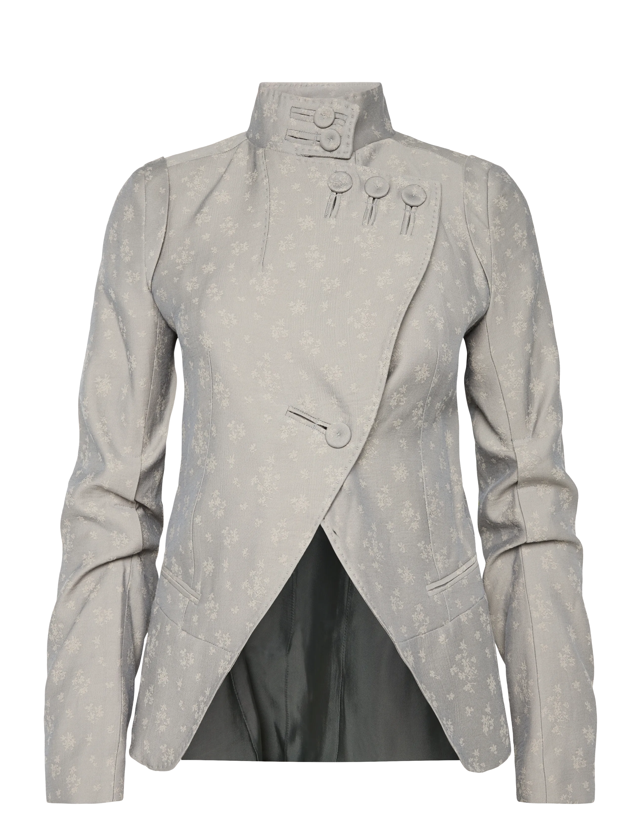 Mango Jacquard jacket with lapel - Særlige begivenheder - MEDIUM BLUE / blue