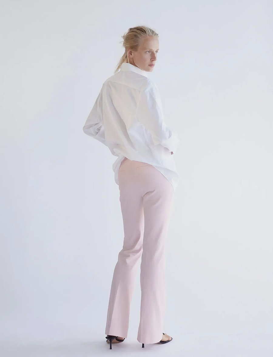 Mango - Mid-rise flare trousers - flare bukser - lt-pastel pink - 2