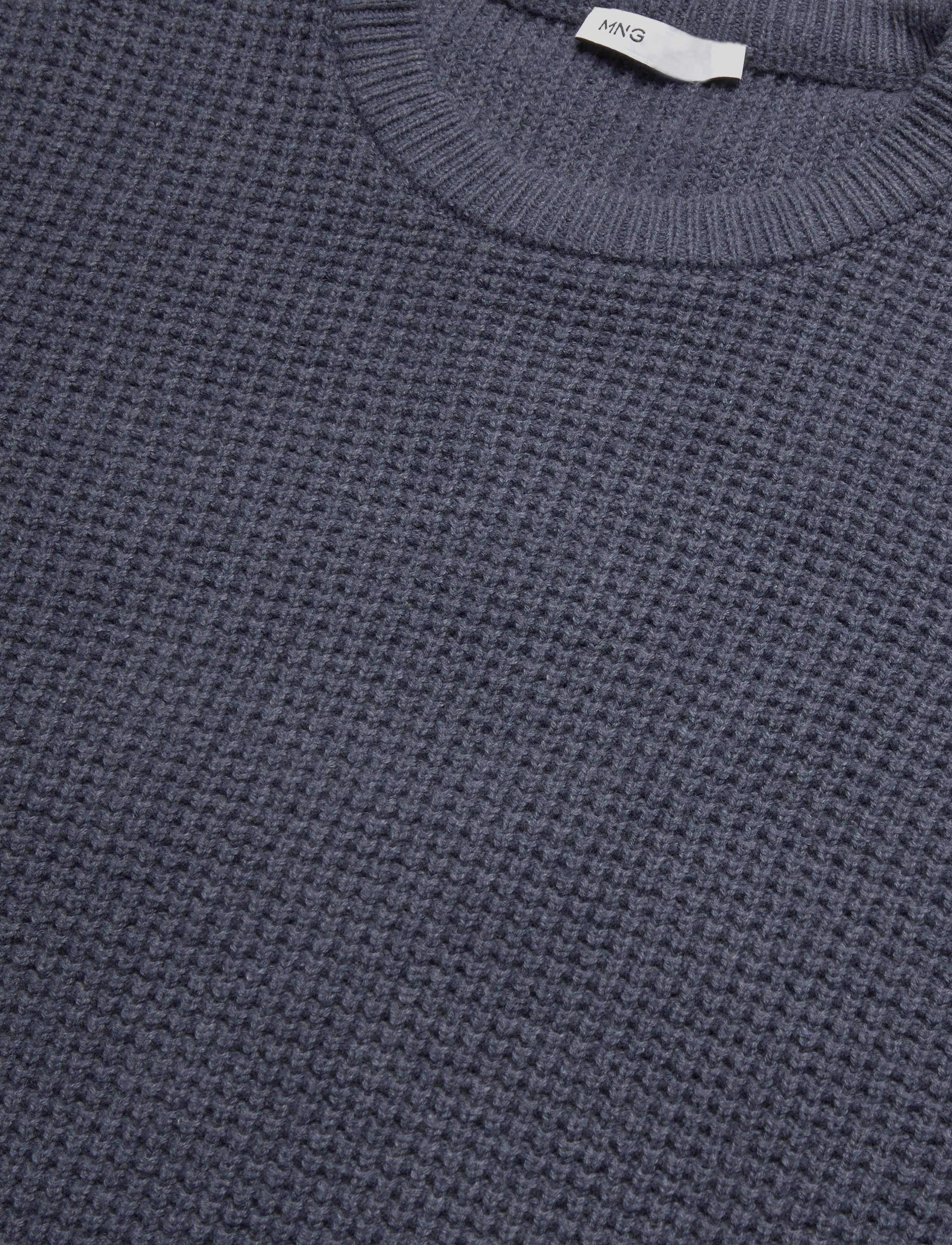 Mango - Structured knitted sweater - trøjer - dark blue - 2