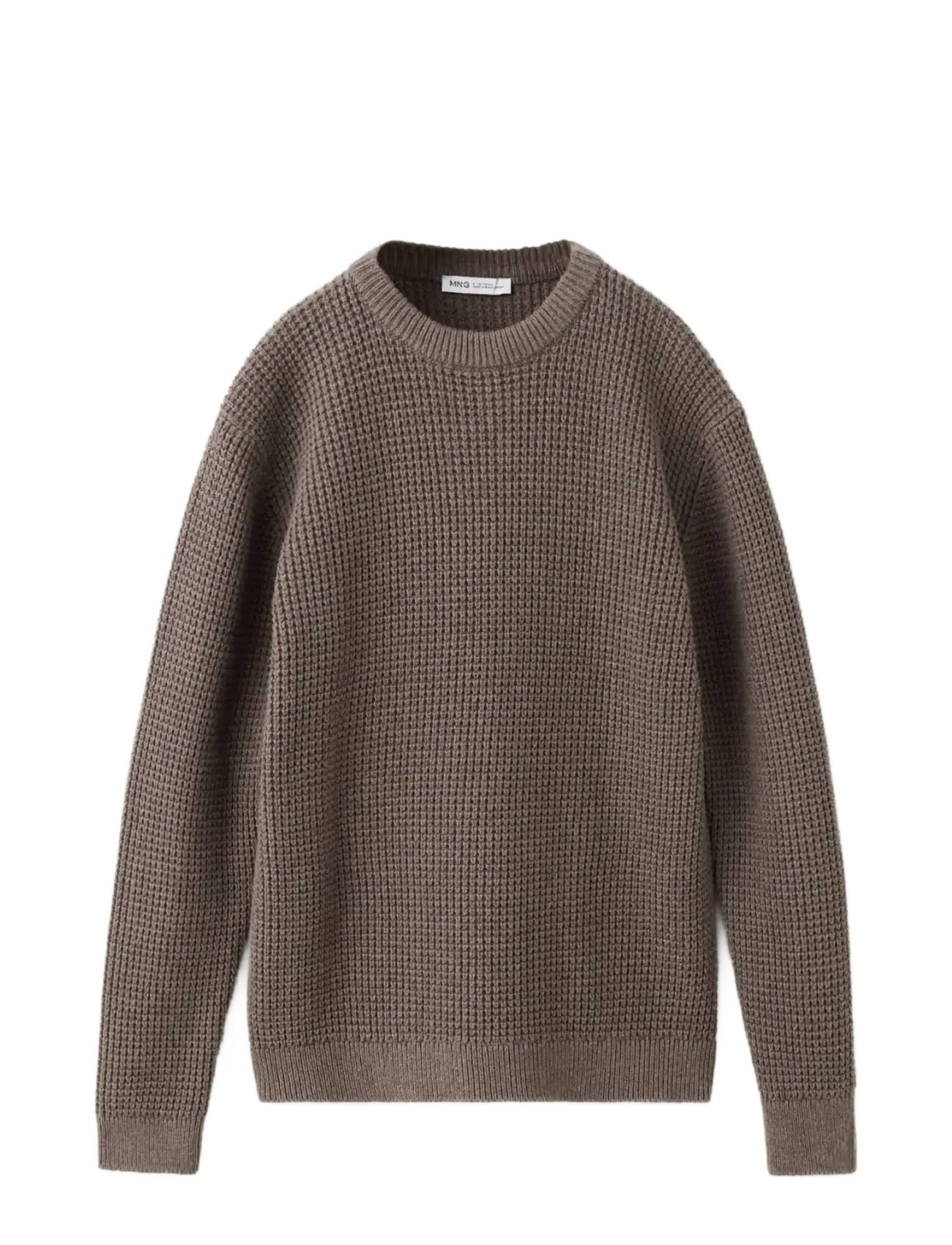 Mango - Structured knitted sweater - trøjer - medium brown - 1