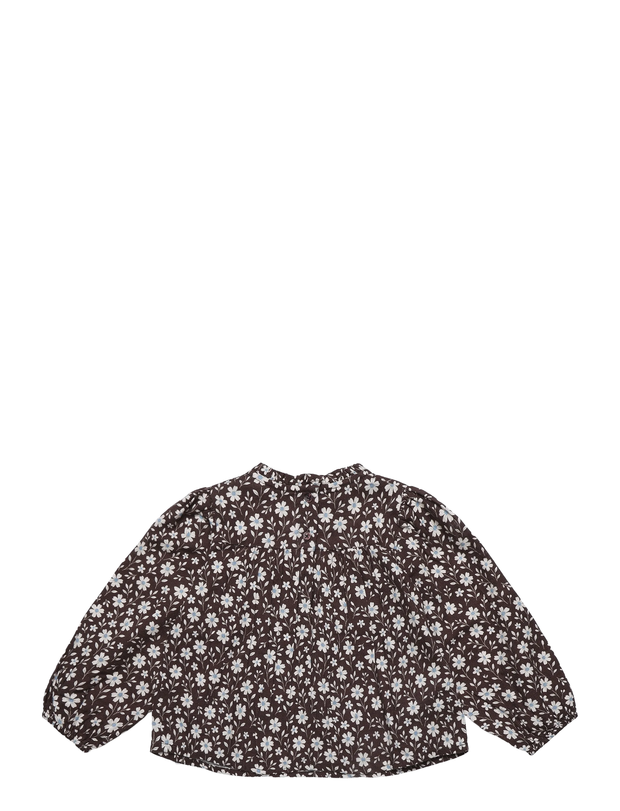 Mango - Floral print blouse - blusar & tunikor - brown - 1
