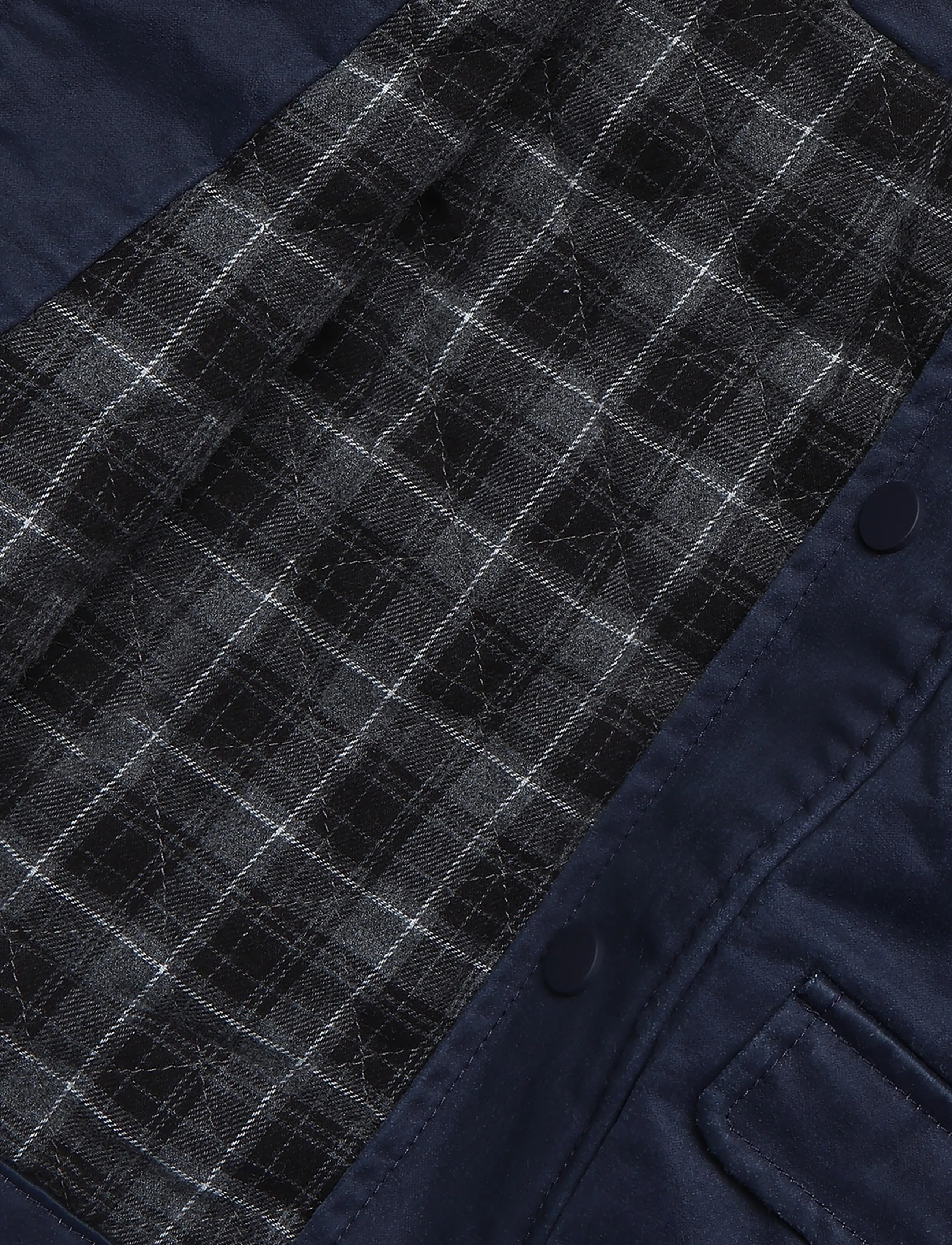 Mango - Waxed jacket with hood - regnjackor - navy - 4
