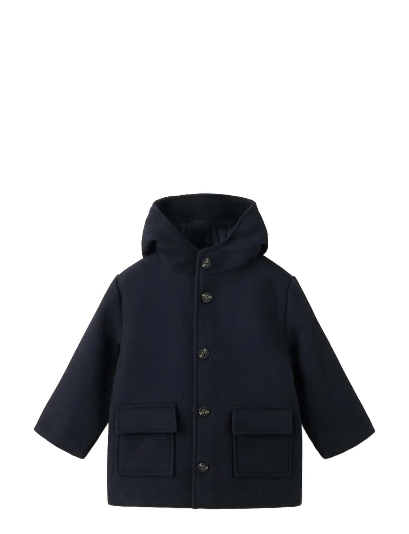 Mango - Wool blend overcoat - navy - 1