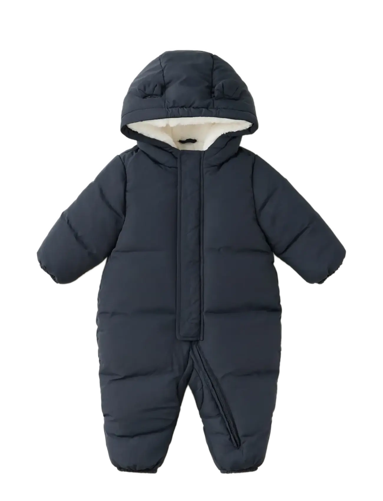 Mango Quilted hoodie with ear details - Mango - NAVY / navy