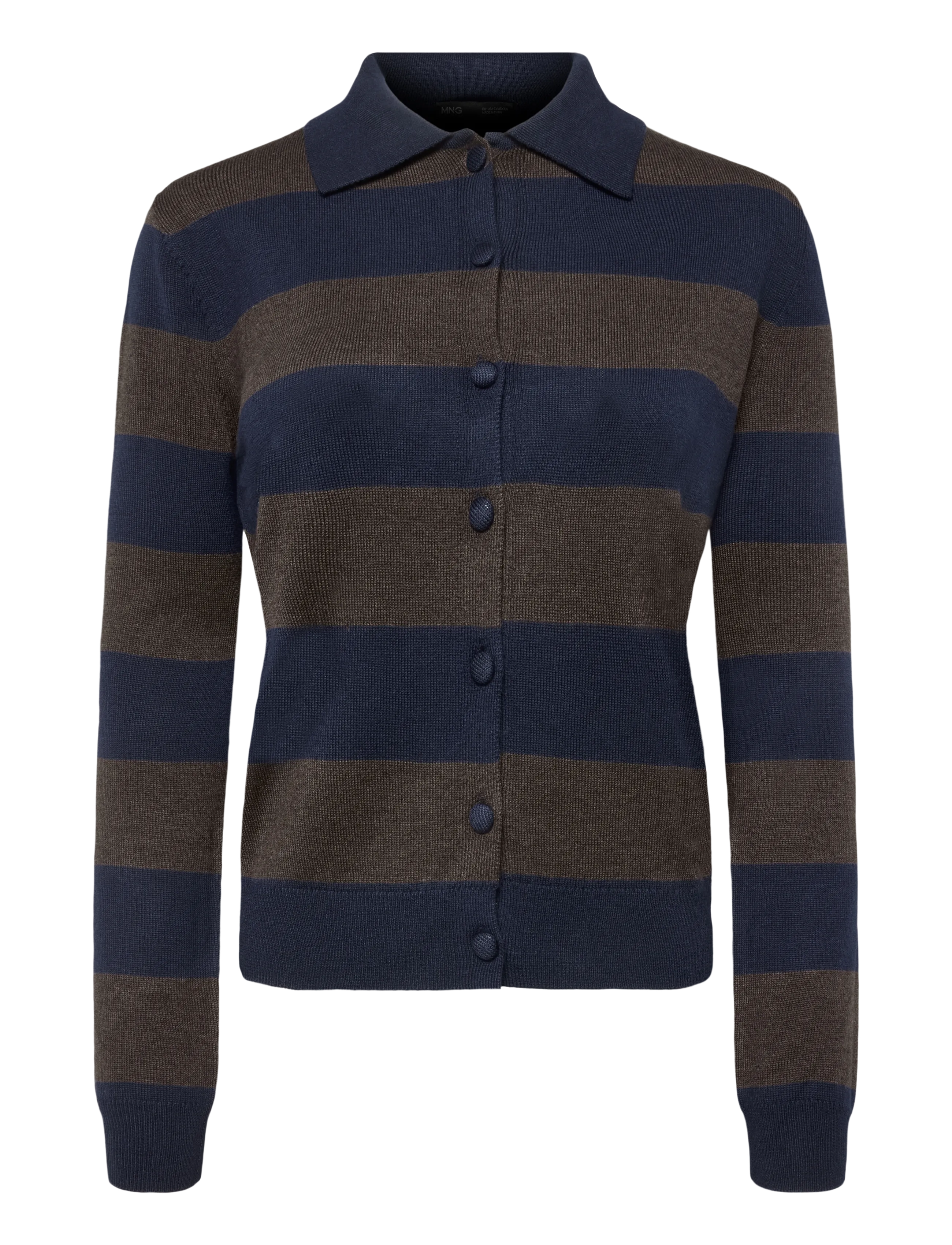 Mango Cardigan with buttons and lapel collar - Streetstyle - BROWN / brown