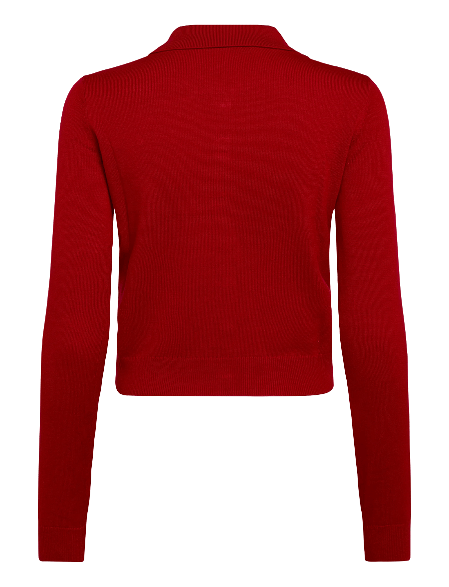 Mango - Cardigan with buttons and lapel collar - cardigans - red - 2