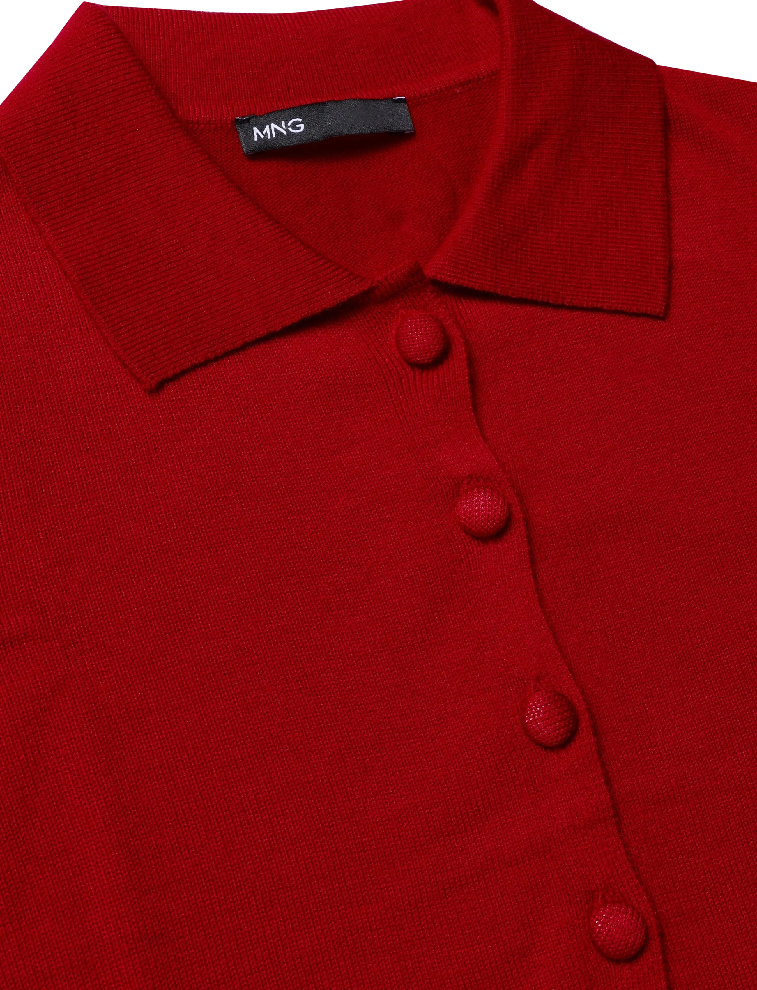 Mango - Cardigan with buttons and lapel collar - cardigans - red - 4