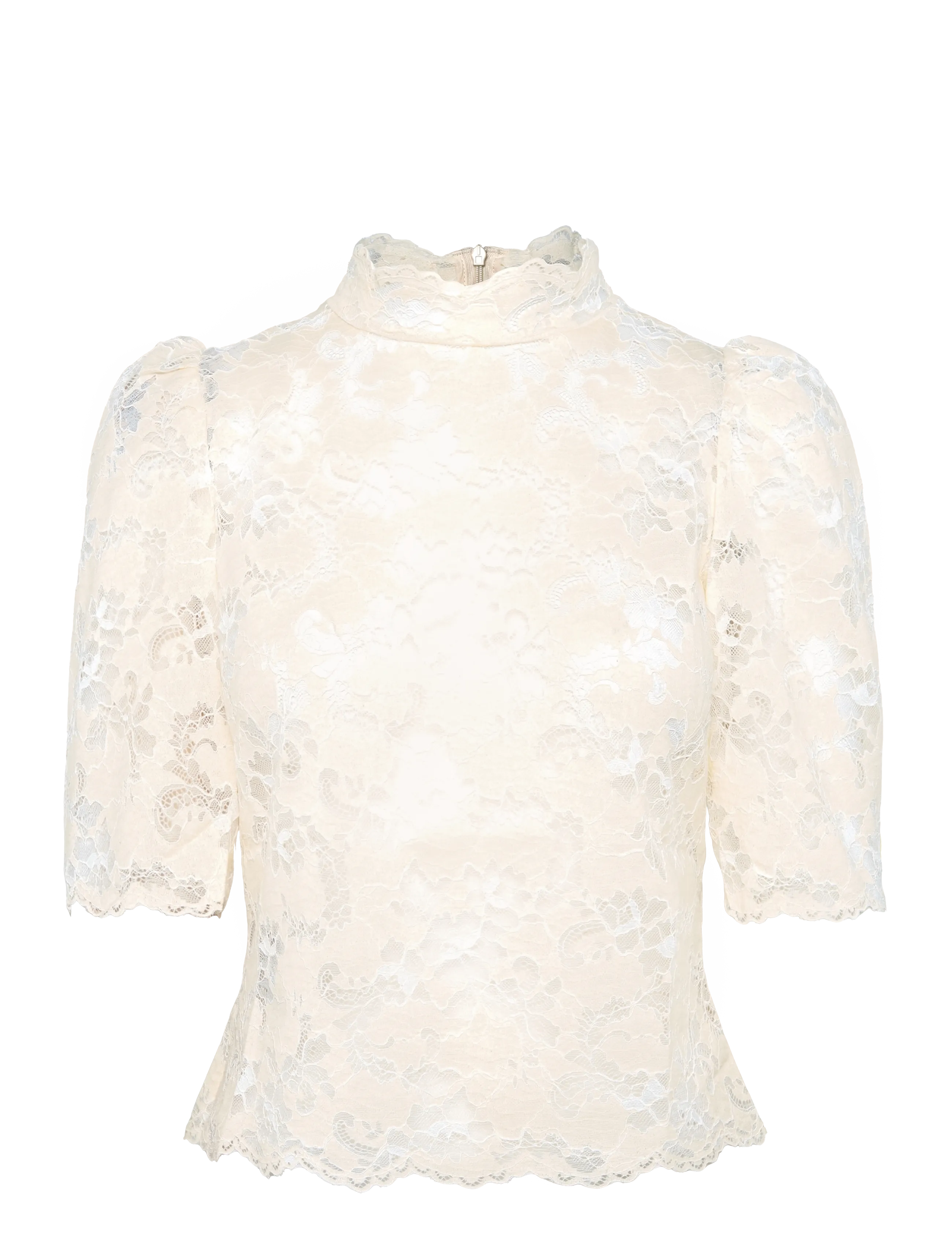 Mango Guipure blouse - Bluser - LIGHT BEIGE / beige