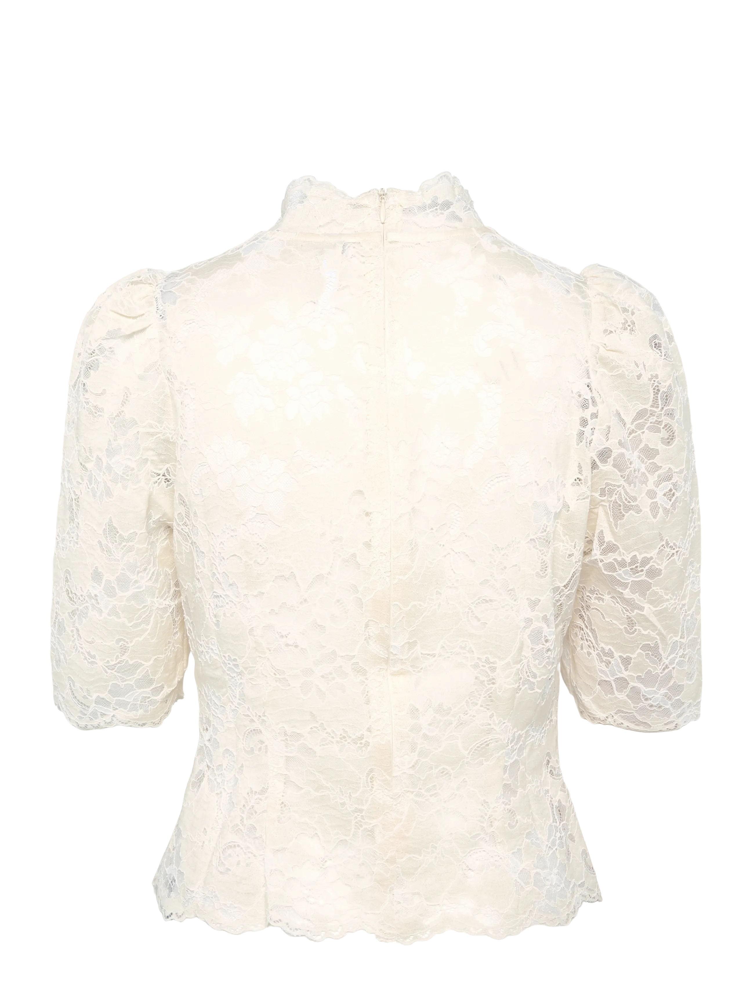 Mango - Guipure blouse - trekvartærmede bluser - light beige - 1