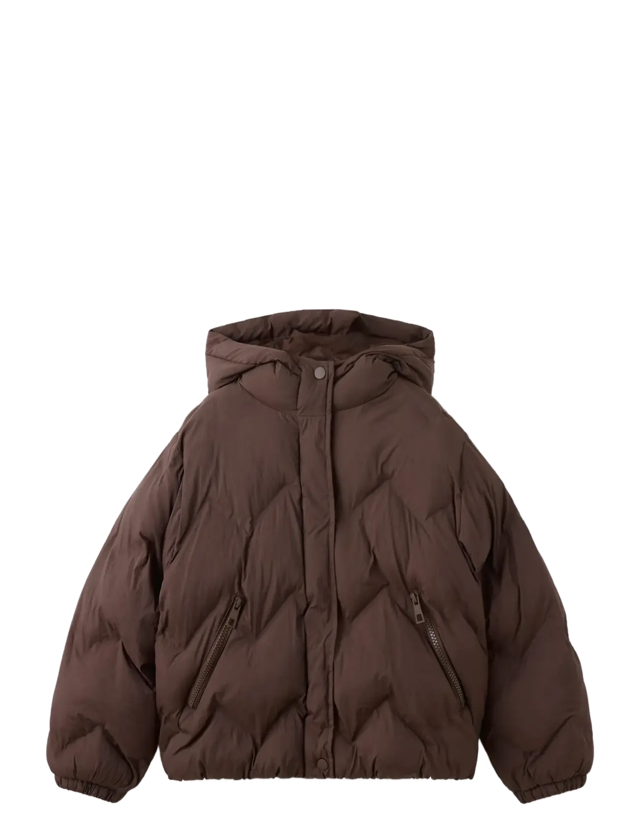 Mango Hood puffer coat - Quiltede jakker - BROWN / brown