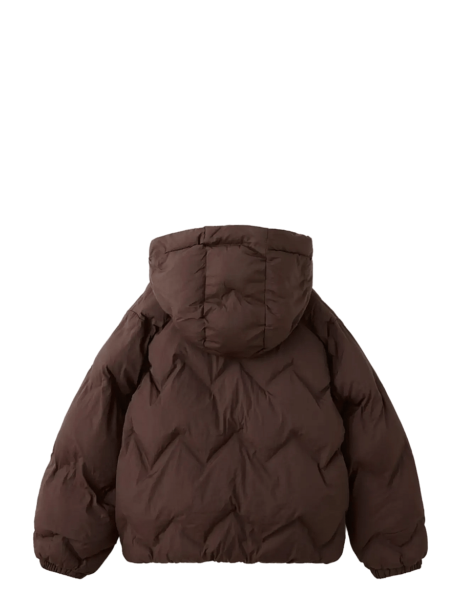 Mango - Hood puffer coat - quiltede jakker - brown - 2