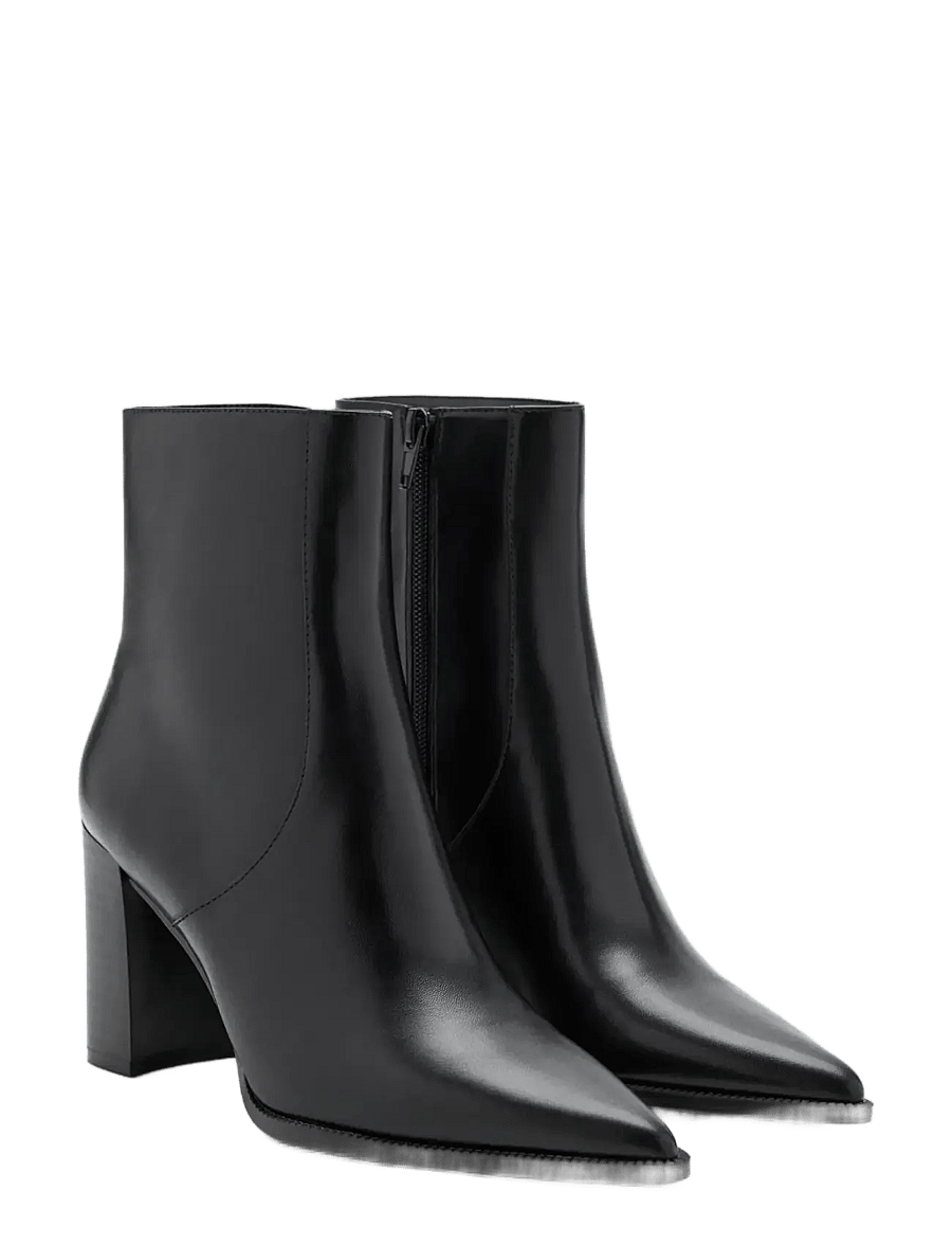 Mango - Pointed heel ankle boot - støvletter - black - 1