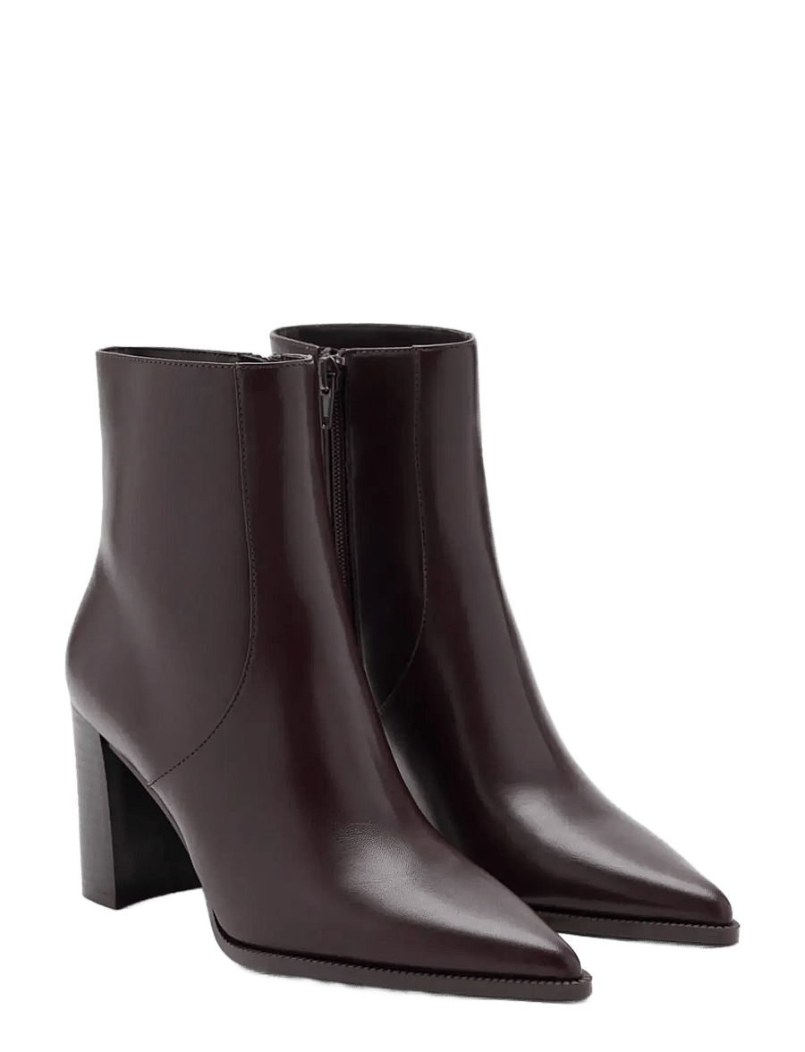 Mango - Pointed heel ankle boot - støvletter - dark brown - 0