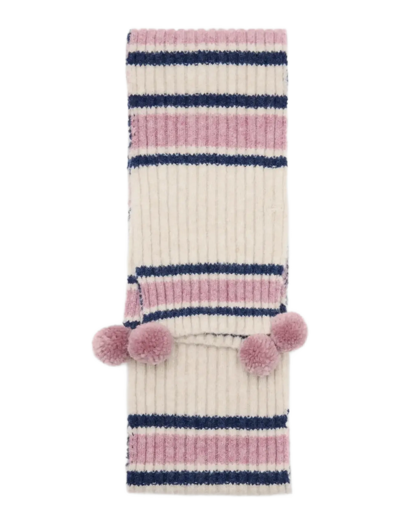 Mango Striped knit scarf - Mango - LT-PASTEL PINK / pink/rose
