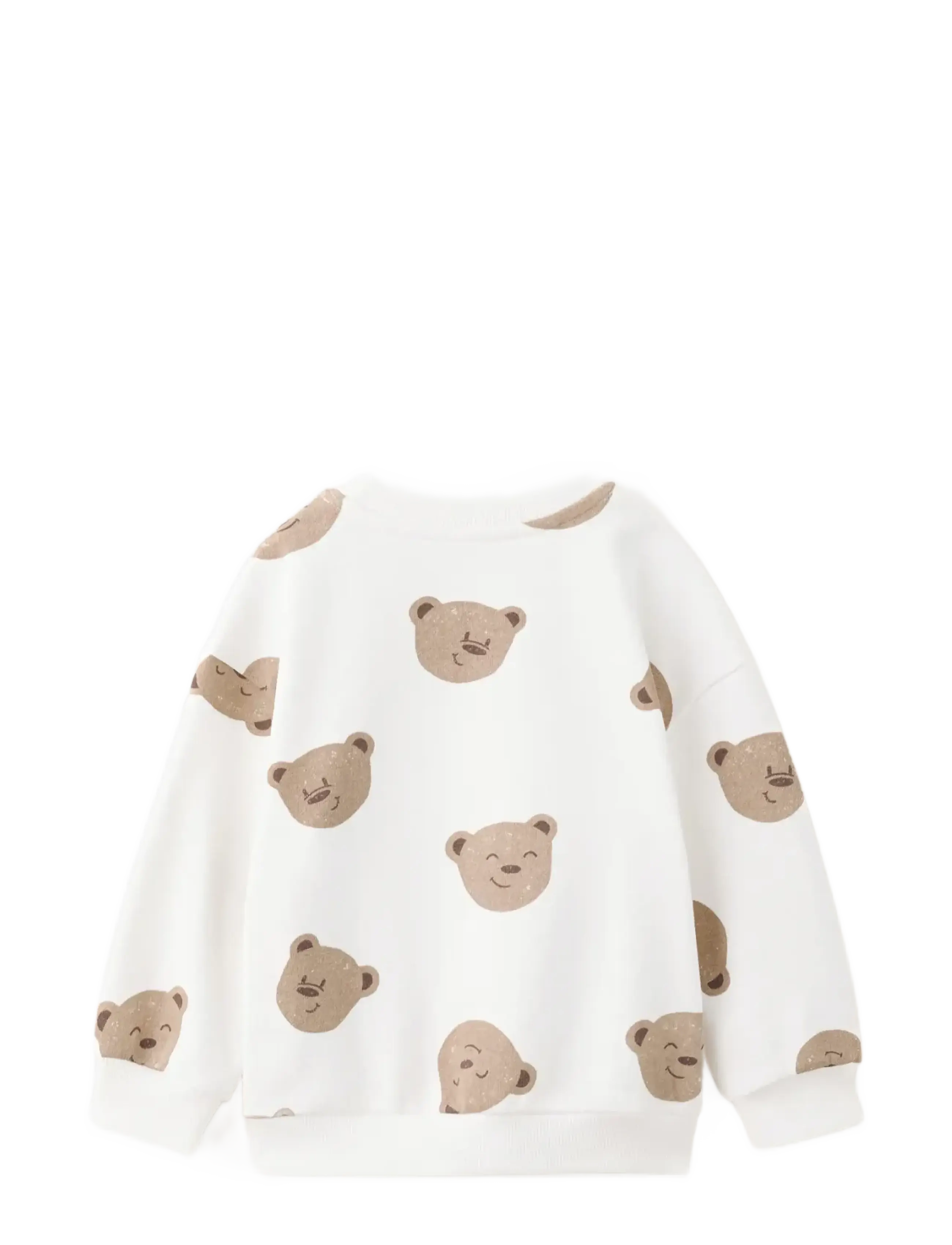 Mango - Cotton sweatshirt with teddy bear print - natural white - 2