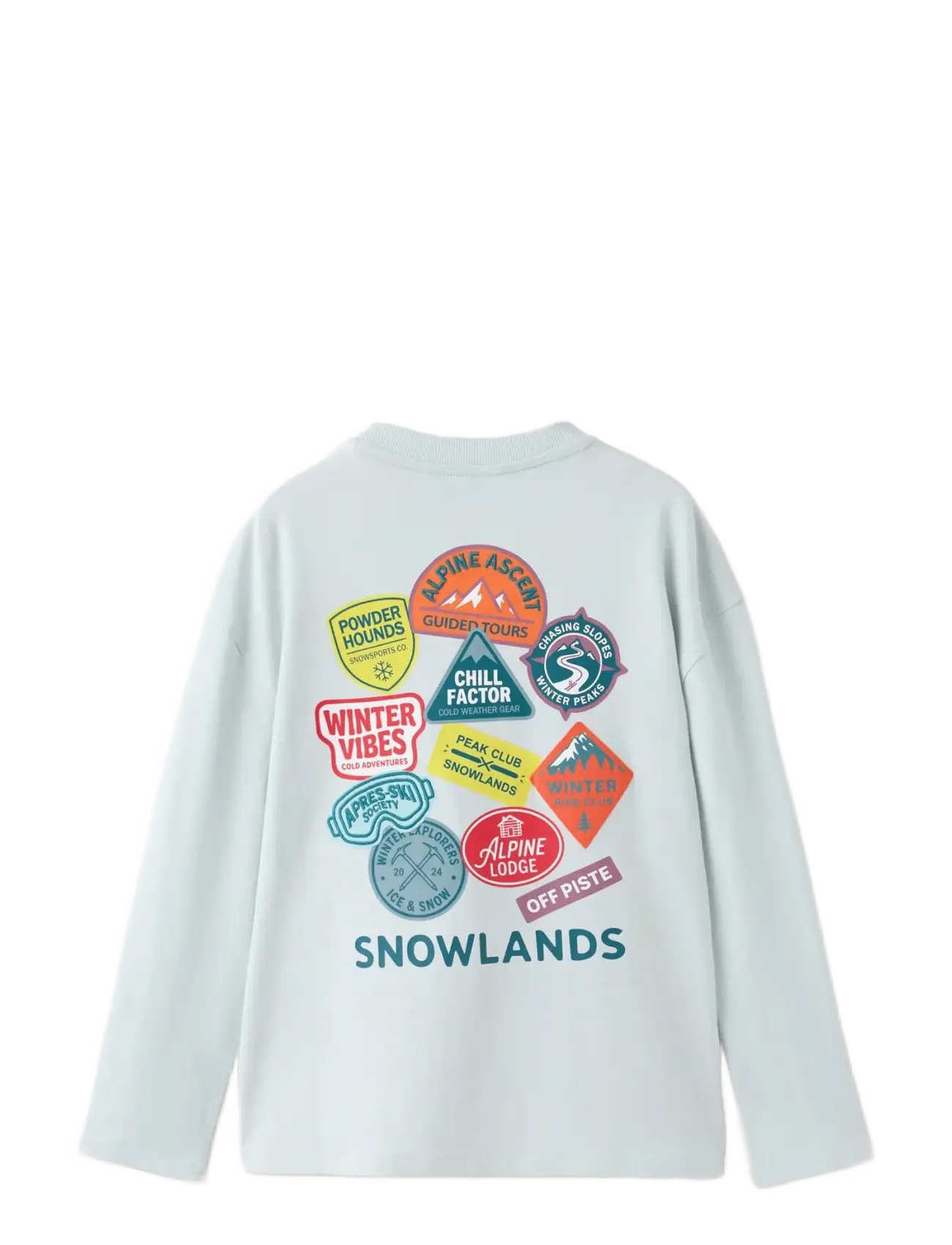 Mango - Cotton T-shirt with print detail - langærmede t-shirts - turquoise - aqua - 2
