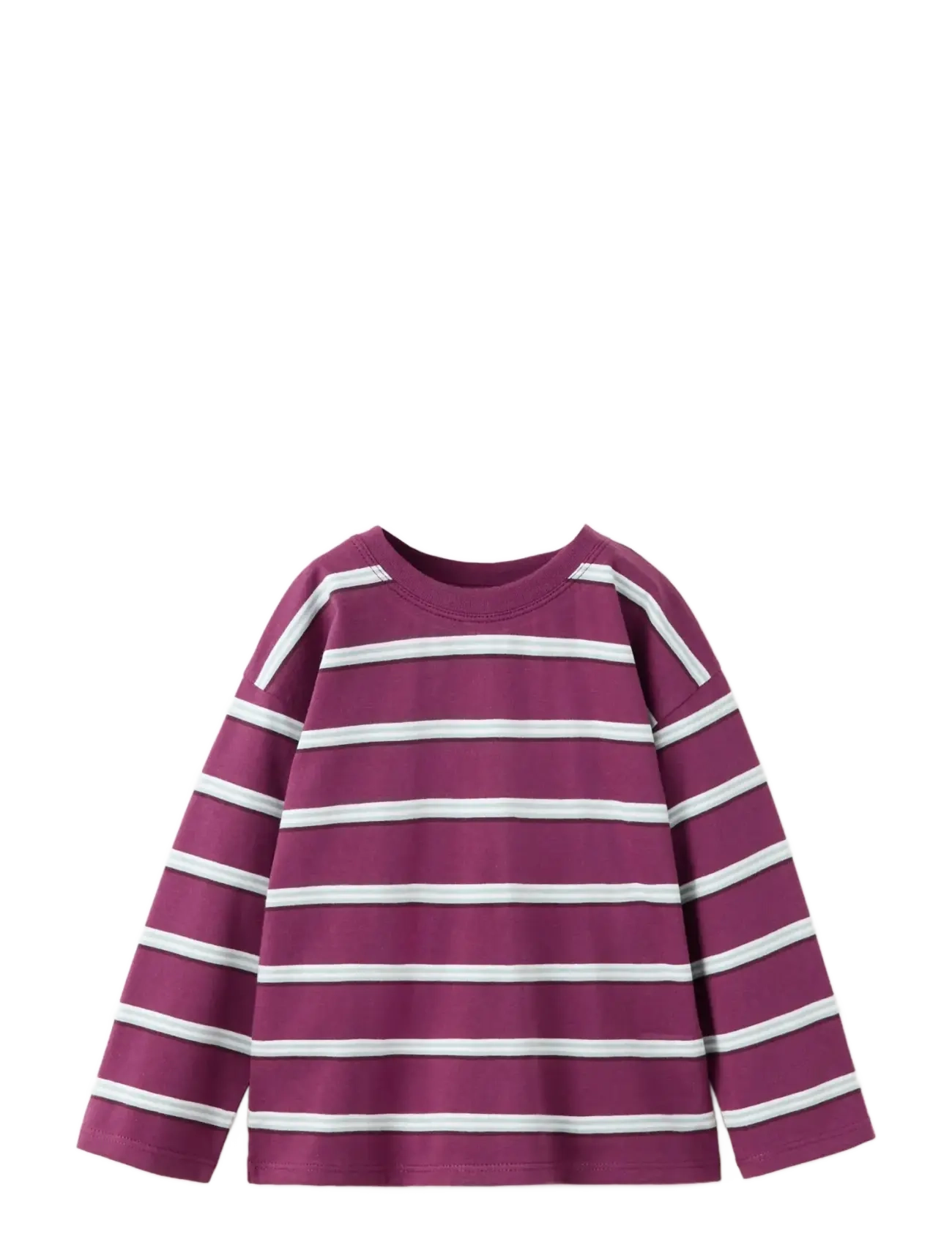 Mango 100% cotton striped t-shirt - Mango - DARK RED / burgundy