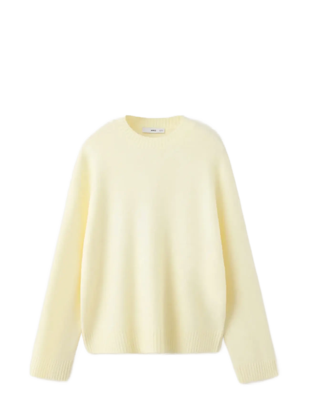 Mango Round-neck knitted sweater - Pullover - YELLOW / yellow