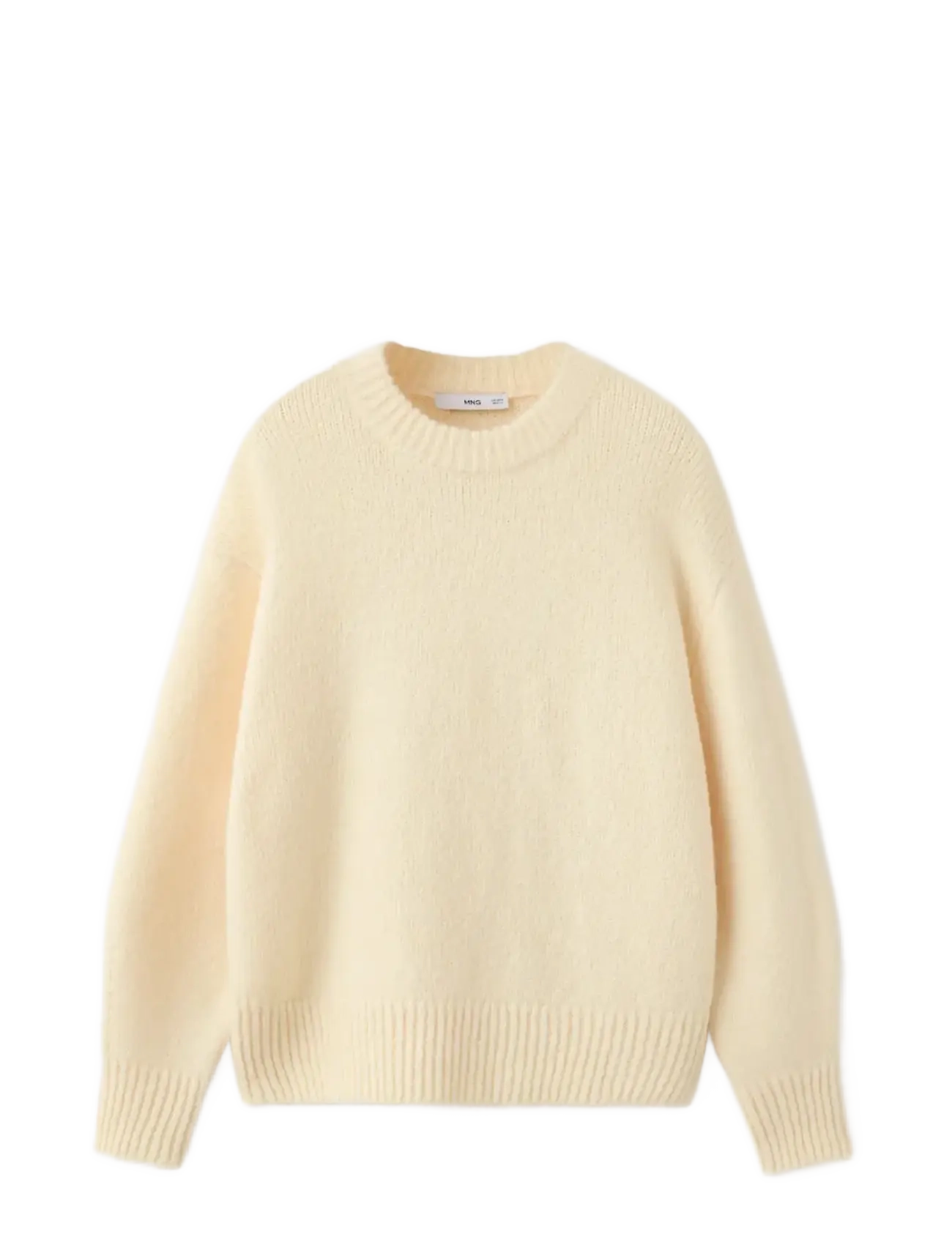 Mango Round-neck knitted sweater - Striktrøjer - YELLOW / yellow
