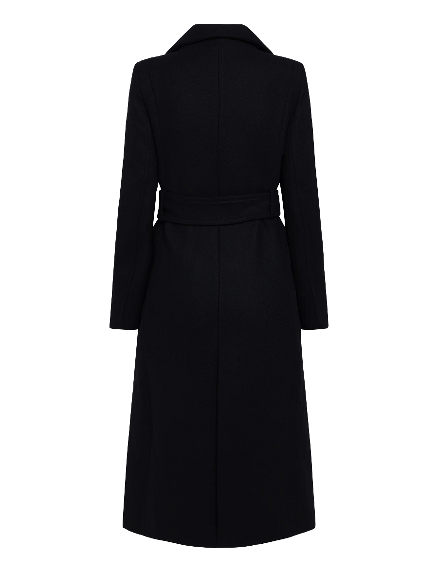 Mango - Manteco wool coat with funnel neck - vinterjakker - black - 1
