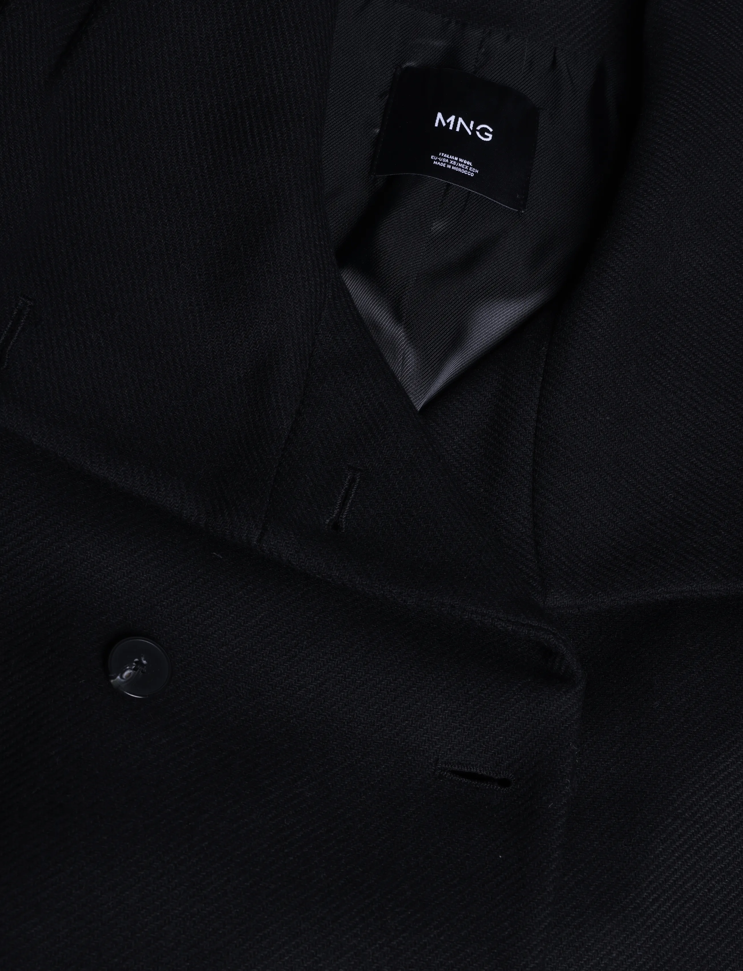 Mango - Manteco wool coat with funnel neck - black - 2