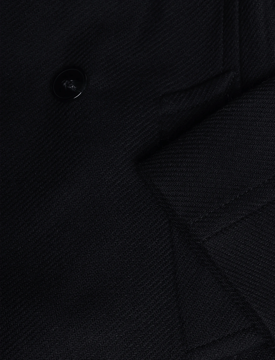 Mango - Manteco wool coat with funnel neck - vinterjakker - black - 3