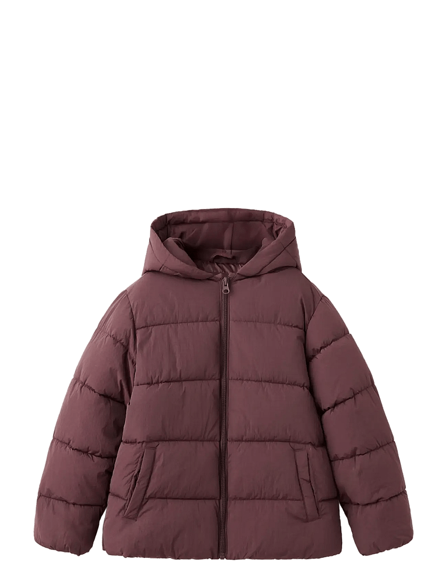 Mango - Hood puffer coat - quiltade jackor - dark red - 0