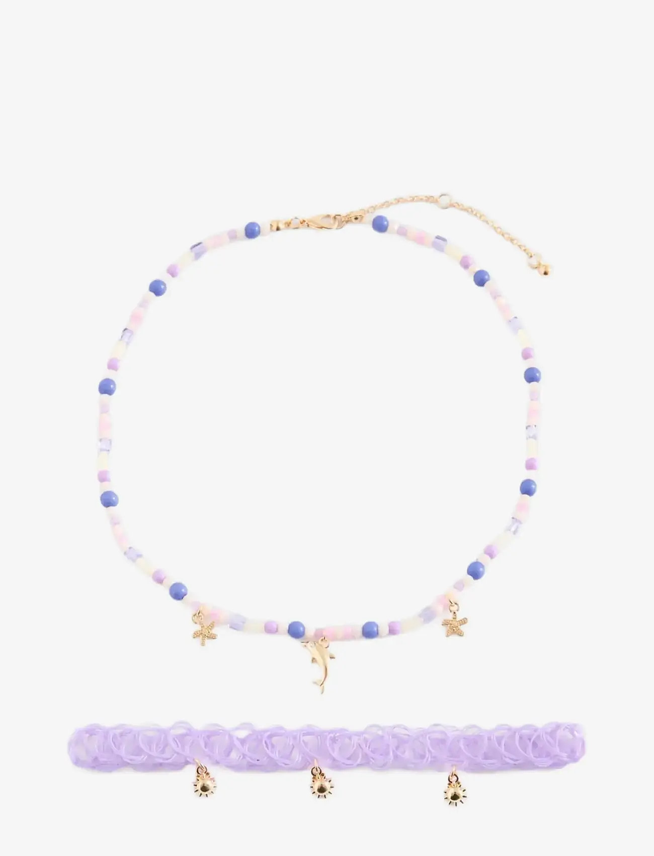 Mango - Combined necklace pack - halskæder - lt-pastel purple - 0