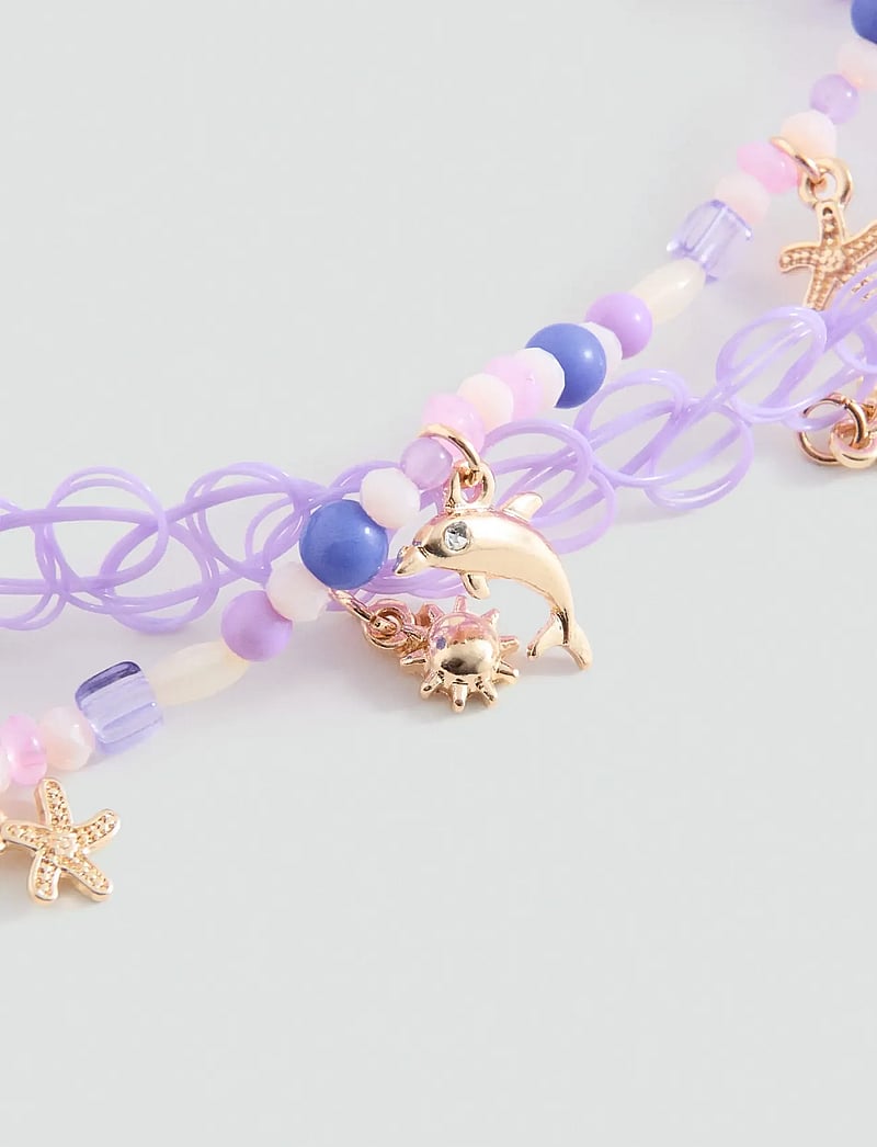 Mango - Combined necklace pack - halskæder - lt-pastel purple - 1