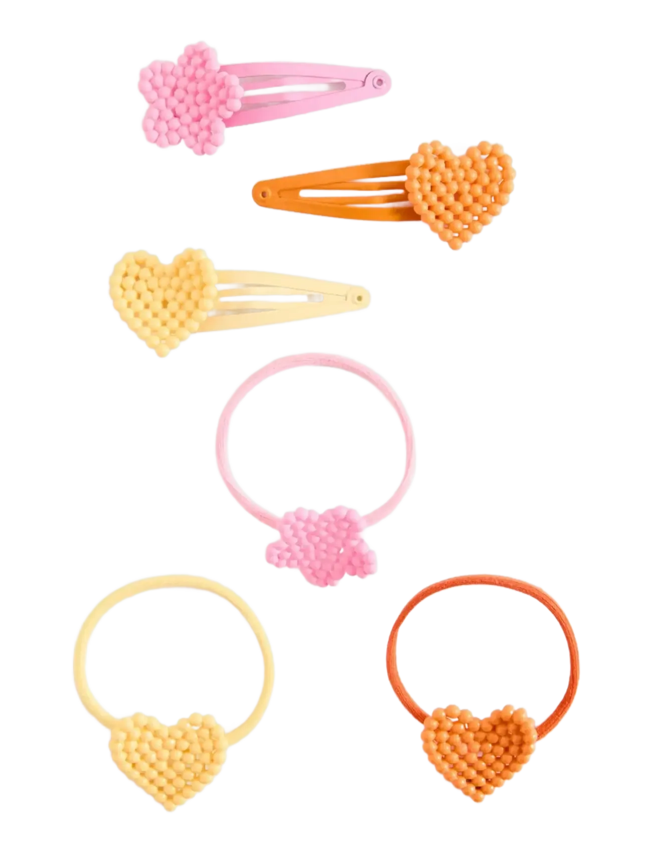 Mango Pack Of Rubber Bands And Clips, One Size, Hair Accessories, Rosa - Band, Kinder