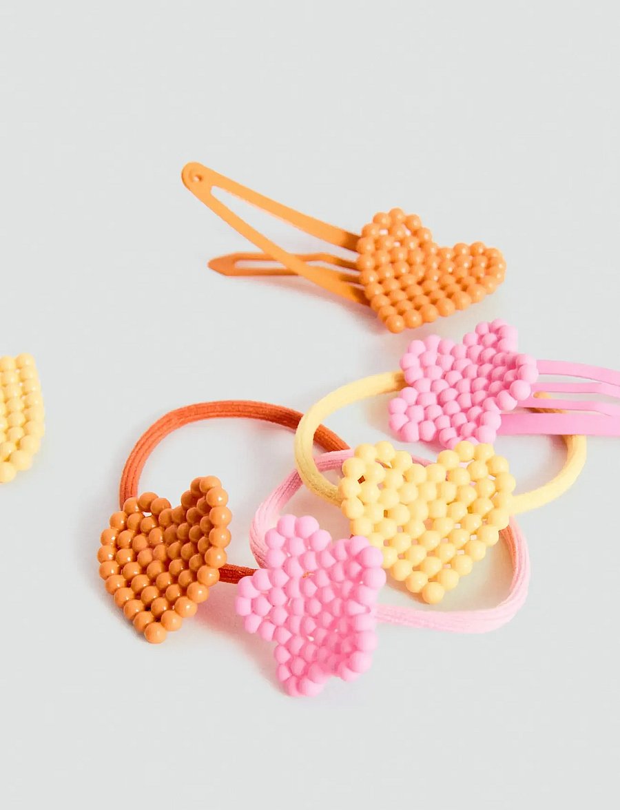 Mango - Pack of rubber bands and clips - hårklämmor - pink - 1