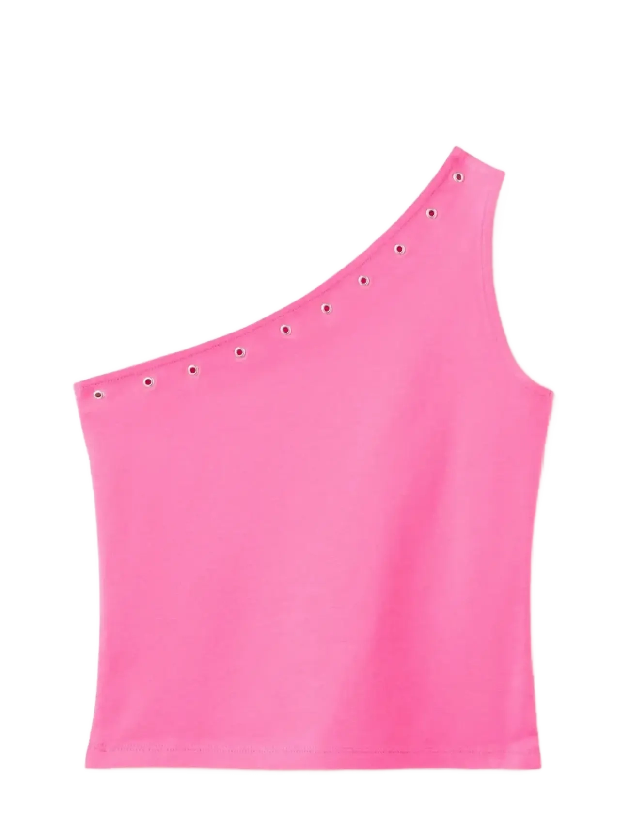 Mango - Asymmetric eyelets top - Ærmeløs undertrøje - bright pink - 1