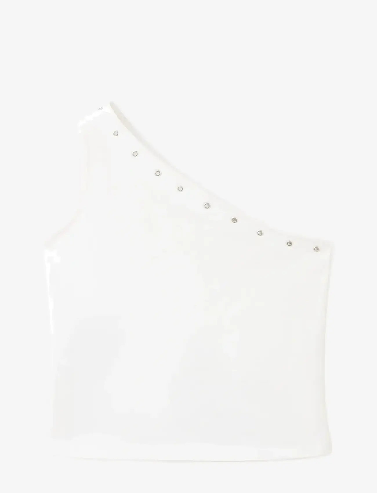 Mango - Asymmetric eyelets top - natural white - 0