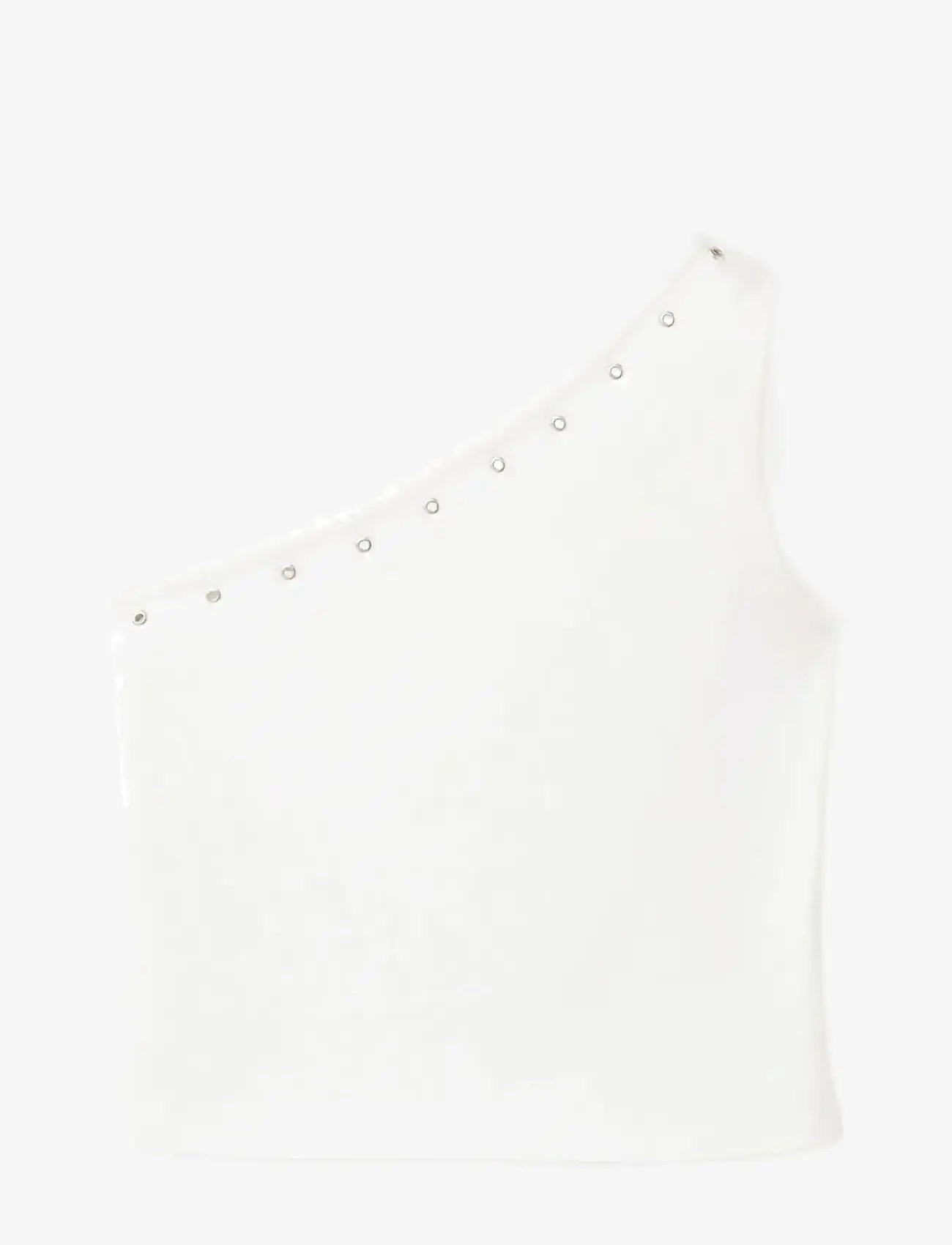 Mango - Asymmetric eyelets top - natural white - 1