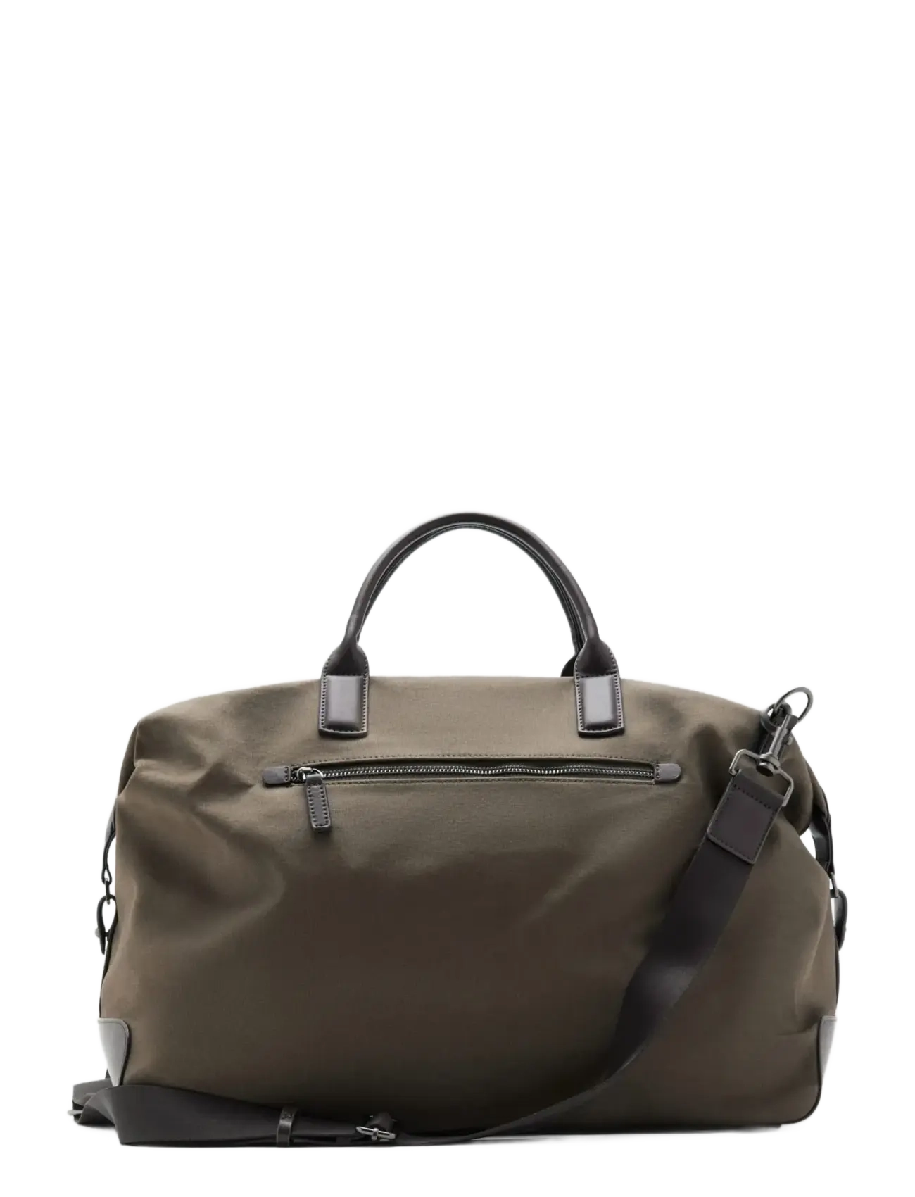 Mango Bowling Bag With Leather Details, One Size, Khaki green, Weekend Bags > Duffel Bags, Herre