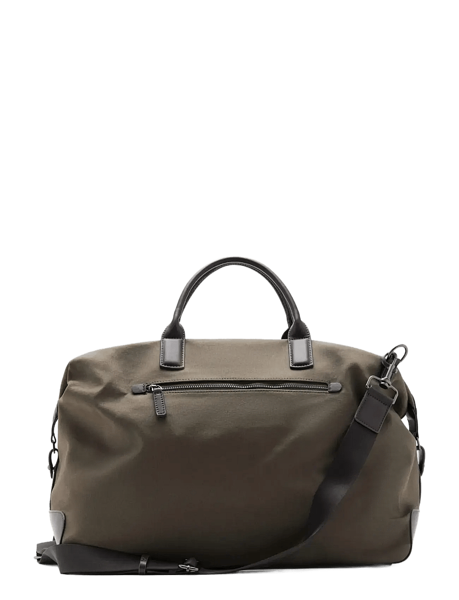 Mango - Bowling bag with leather details - duffel-taschen - beige - khaki - 0