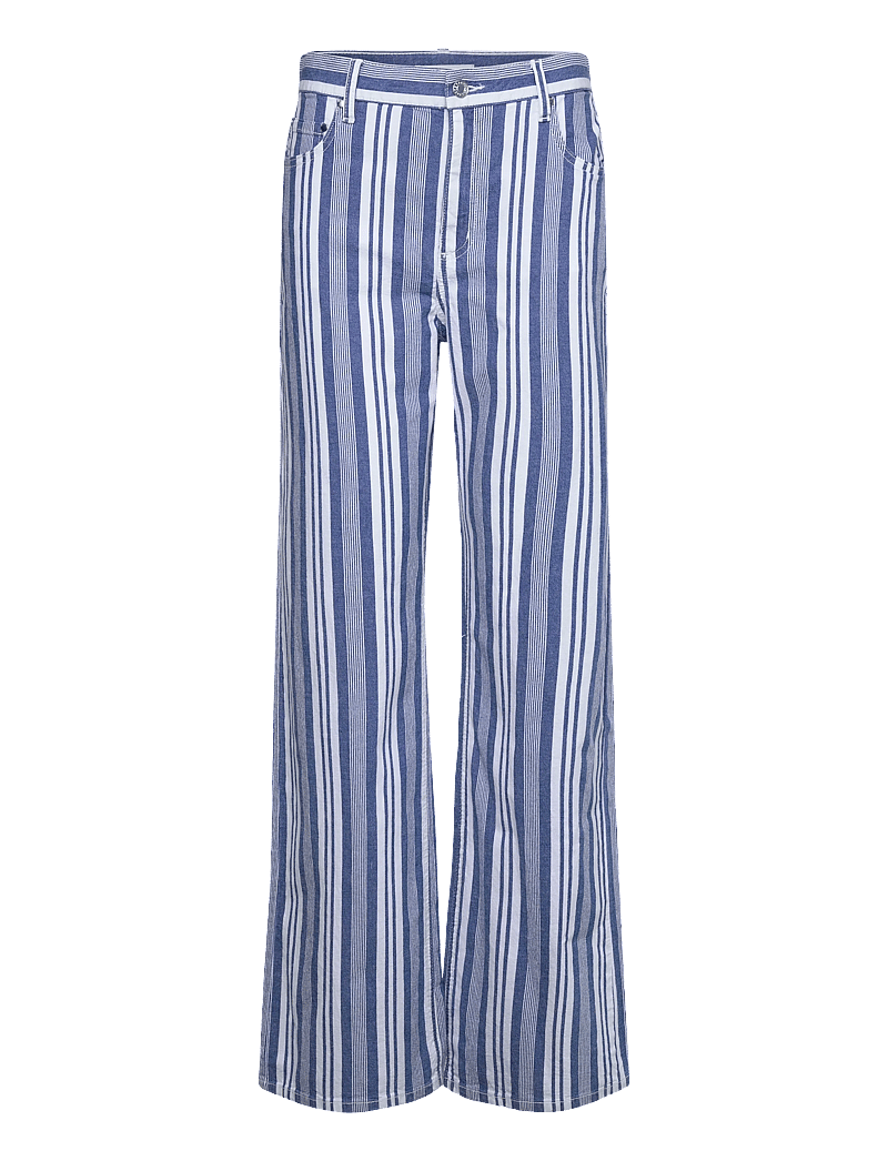 Mango - Straight striped jeans - straight jeans - medium blue - 1